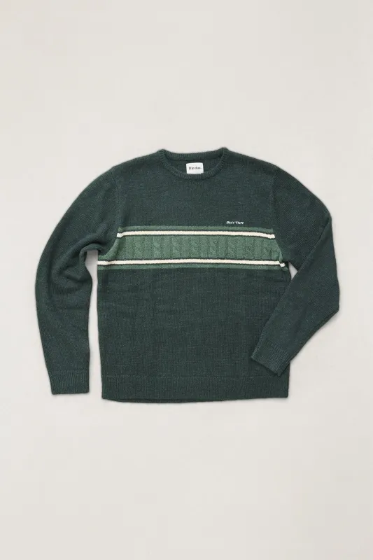 Mohair Stripe Knit Dark Green sold by Rhythm.