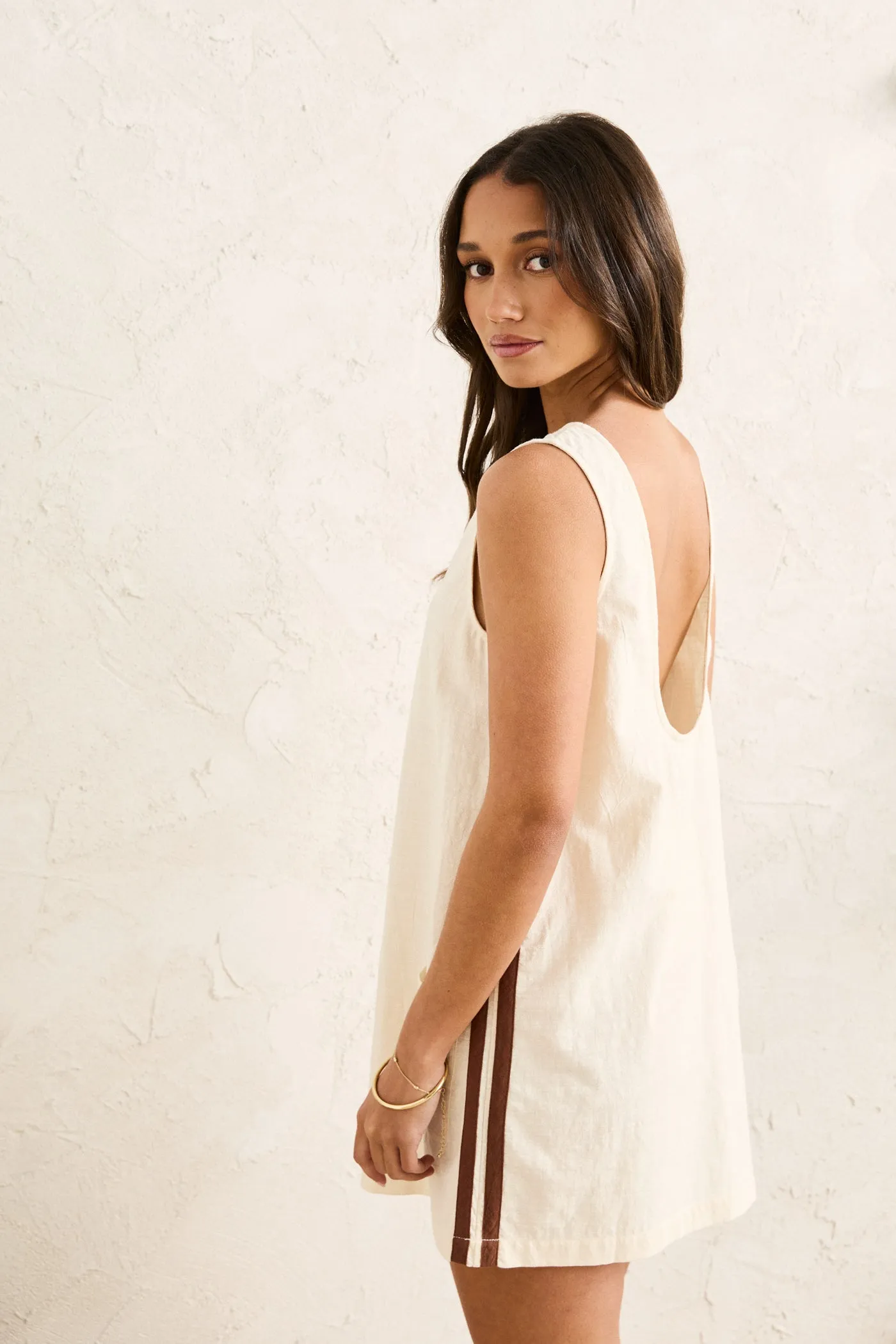 Hanalei Mini Dress Cream sold by Rhythm. product image thumbnail 3