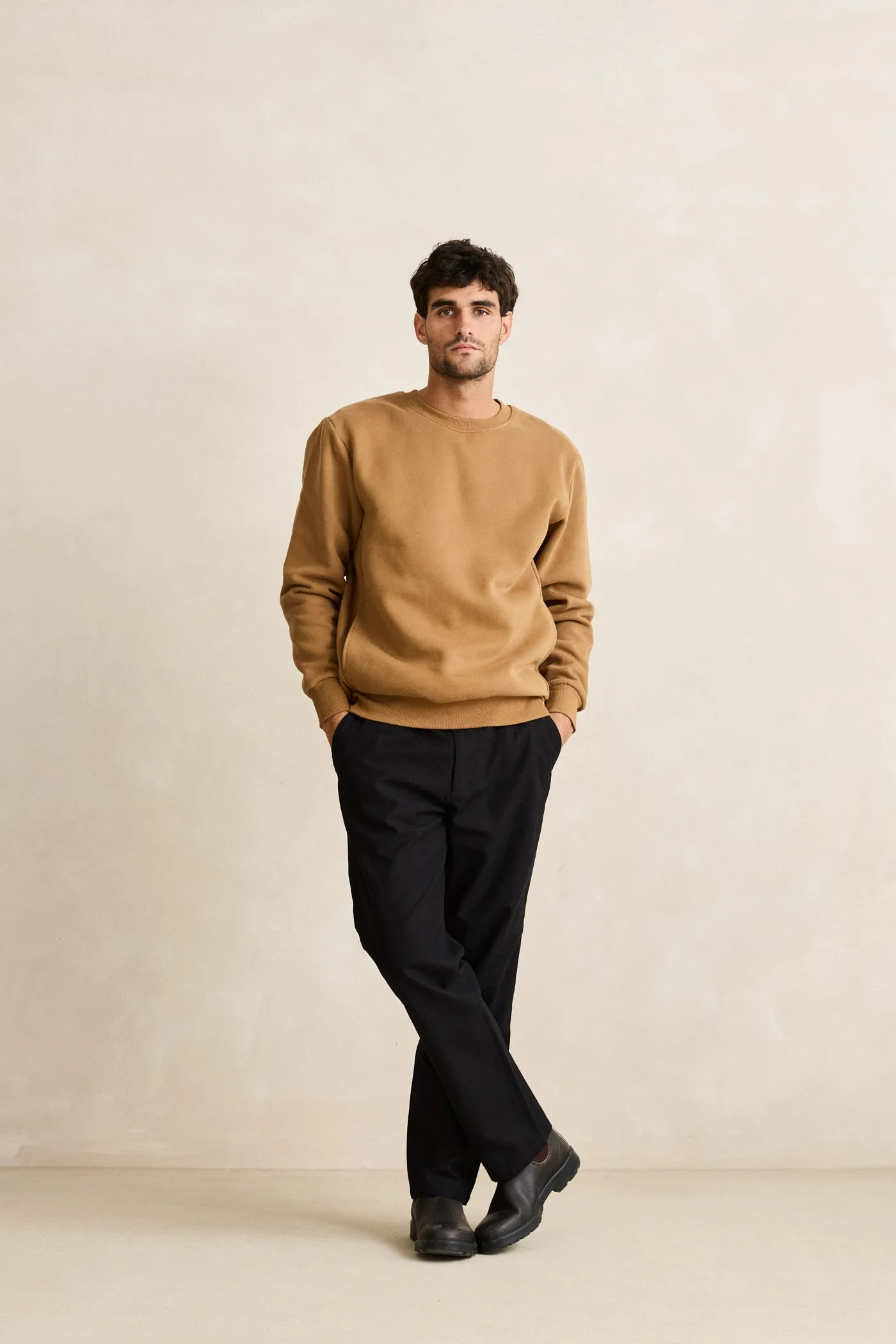 Classic Fleece Crew Ochre sold by Rhythm. product image thumbnail 4