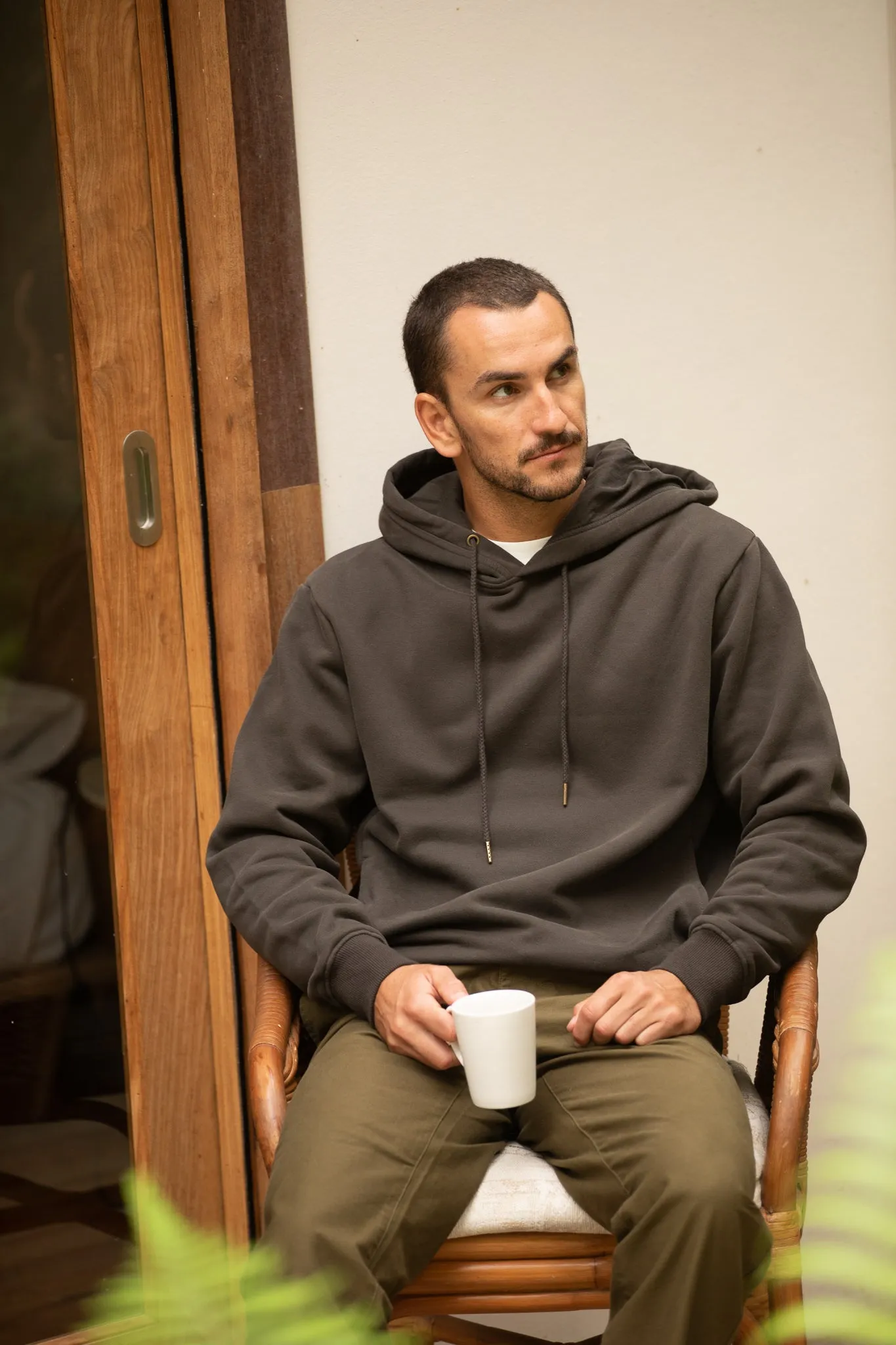 Classic Fleece Hood Vintage Black sold by Rhythm. product image thumbnail 2