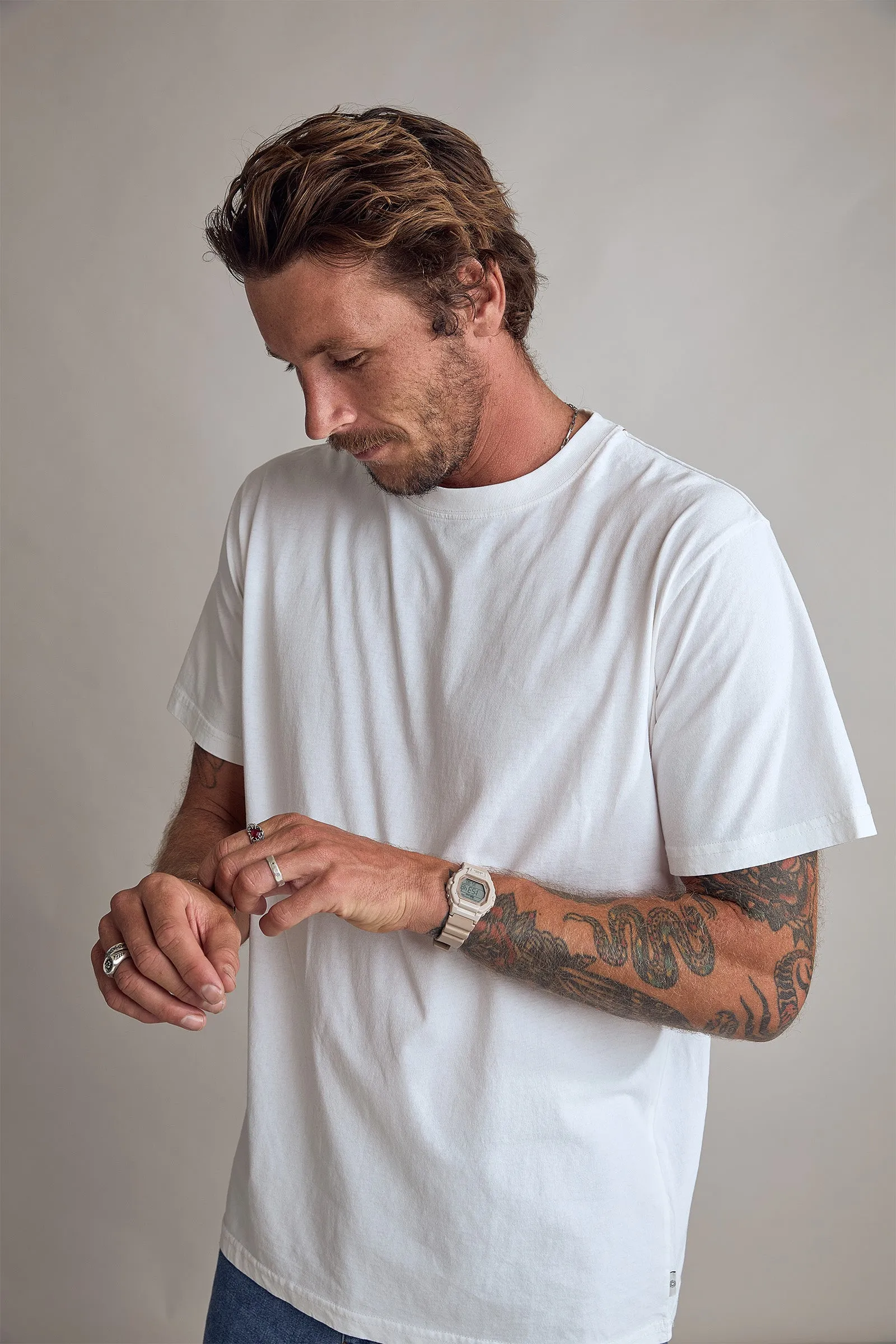 Classic Vintage Tee Vintage White sold by Rhythm. product image thumbnail 2