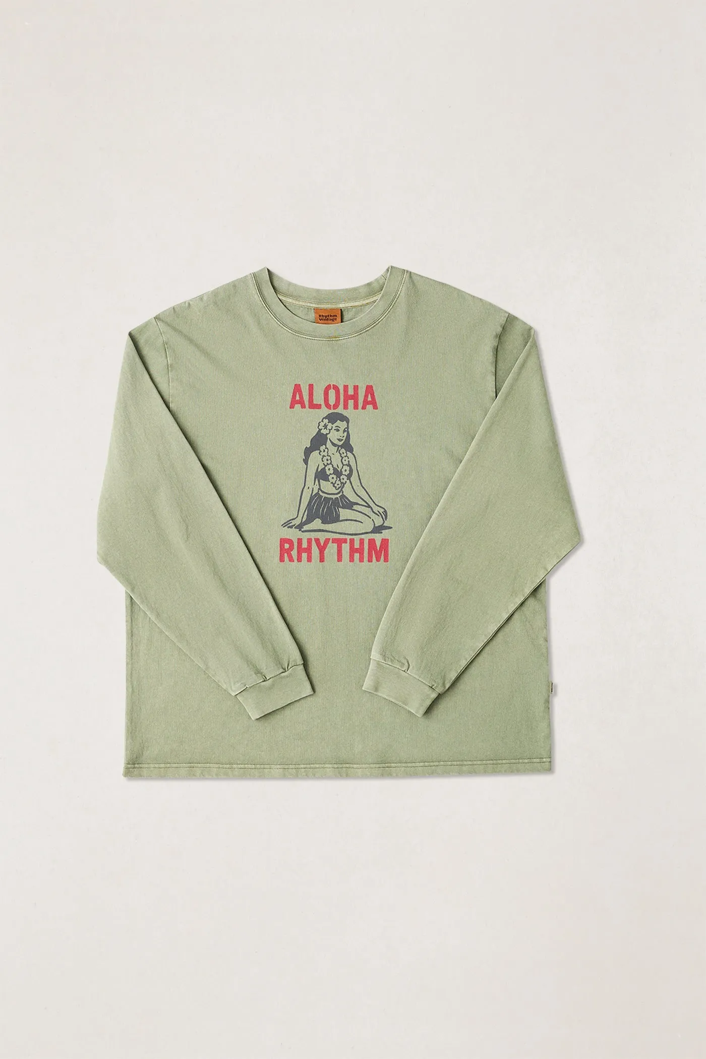 Aloha Rhythm Vintage Ls T-Shirt Olive sold by Rhythm.