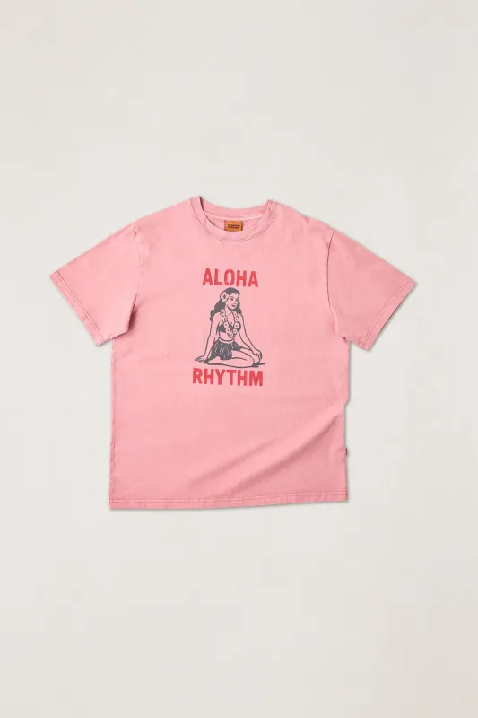 Aloha Rhythm Vintage Ss T-Shirt Dusty Rose made by Rhythm.