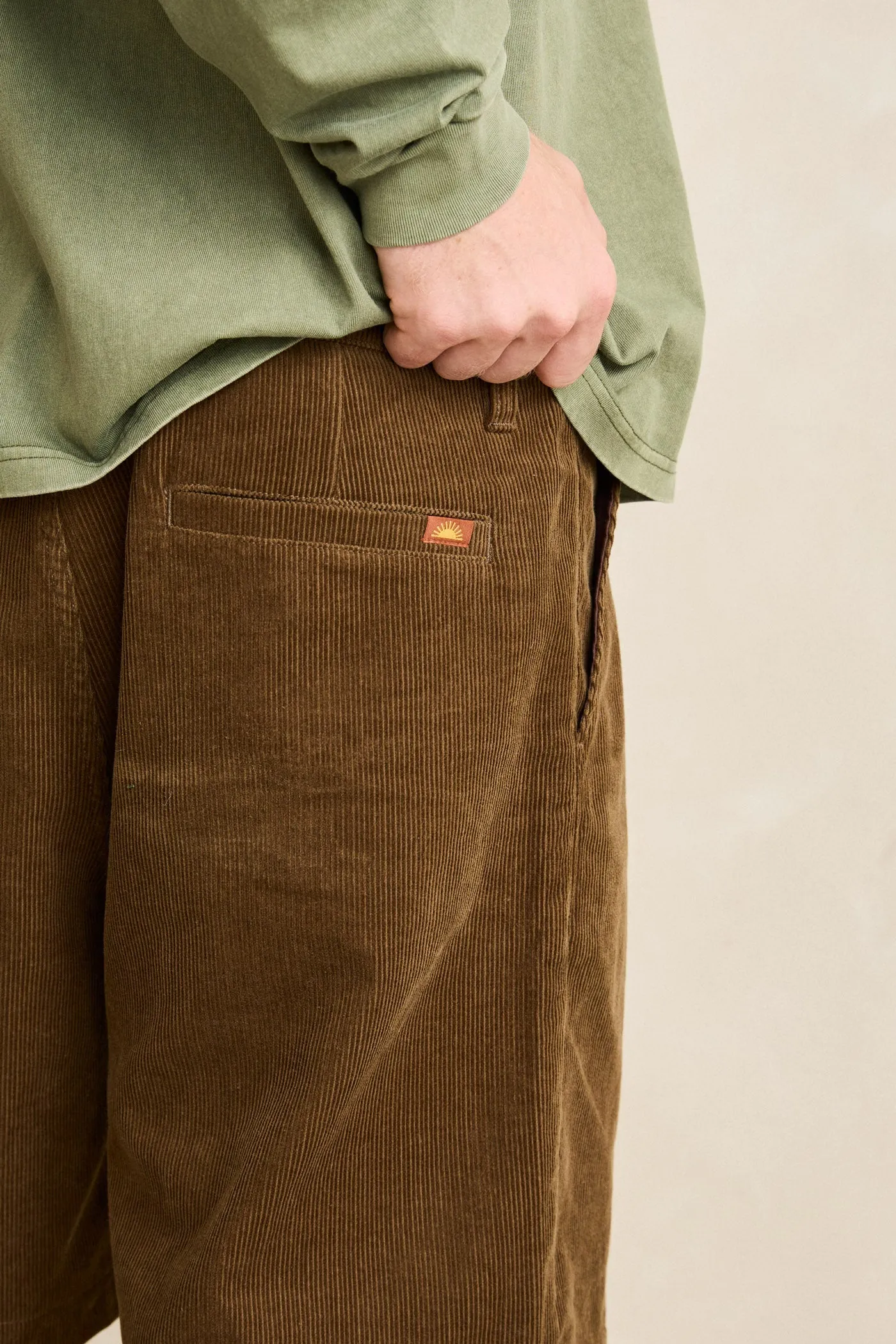 Double Pleat Cord Short Oak sold by Rhythm. product image thumbnail 4