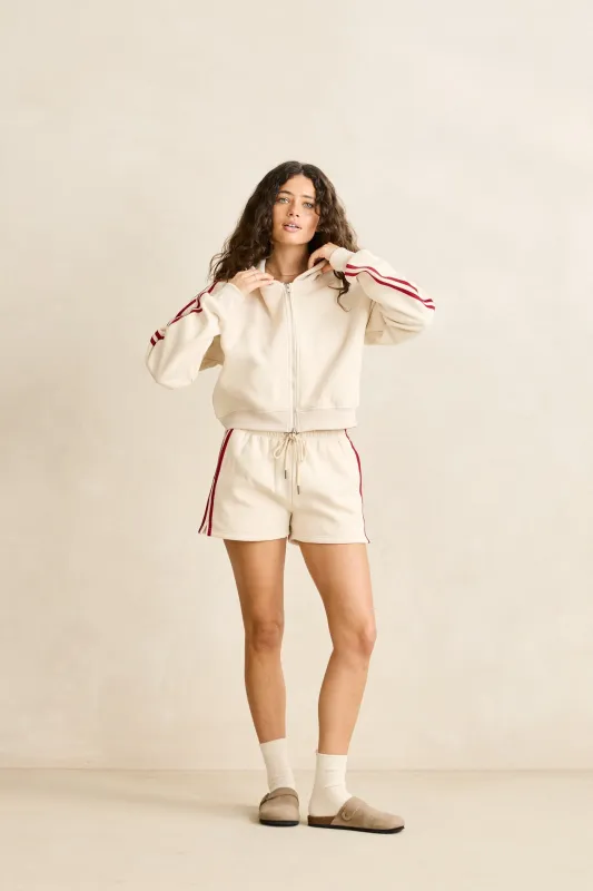 Contrast Fleece Track Short Stone sold by Rhythm.