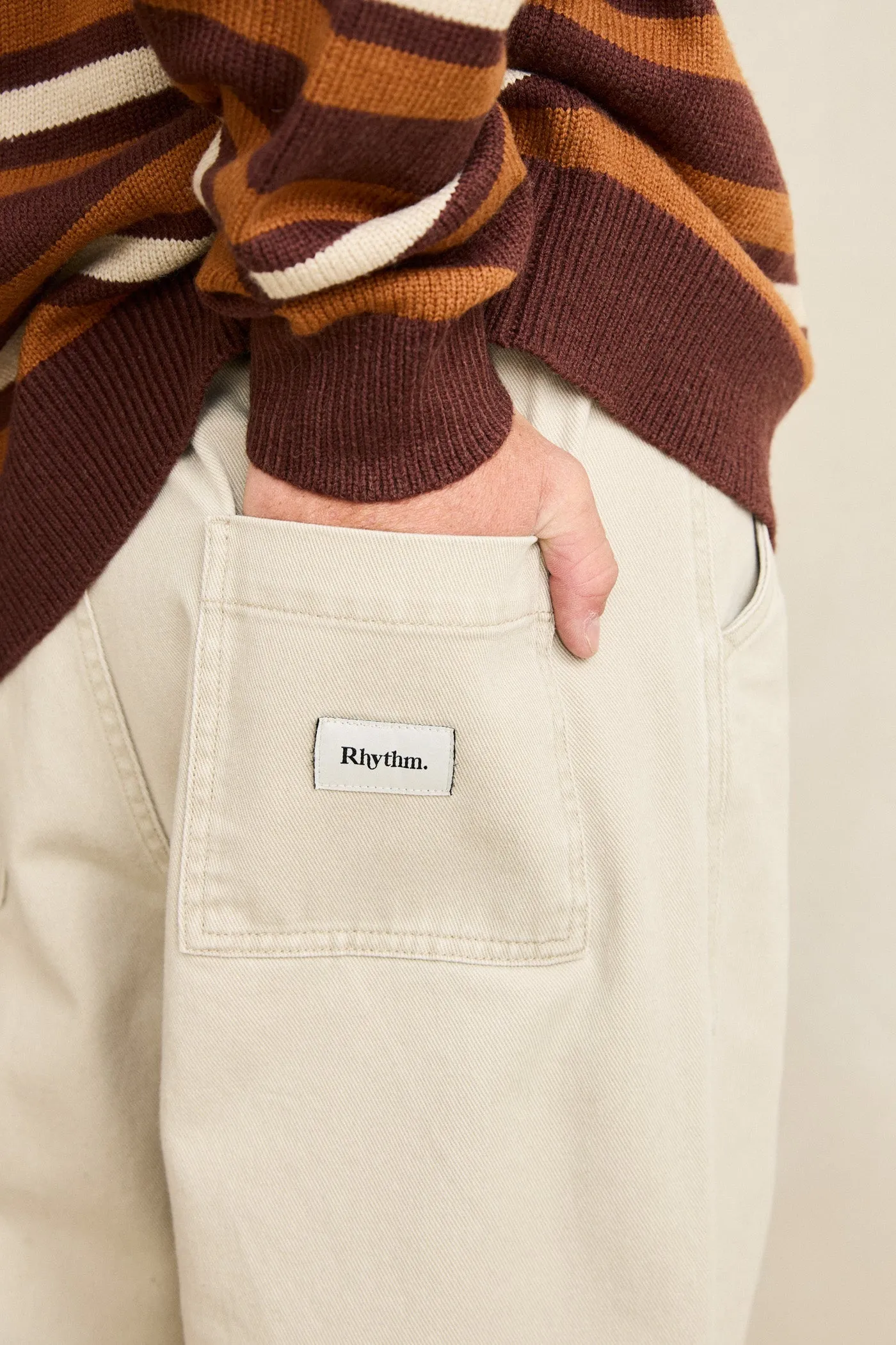 Haight Twill Pant Natural sold by Rhythm. product image thumbnail 3