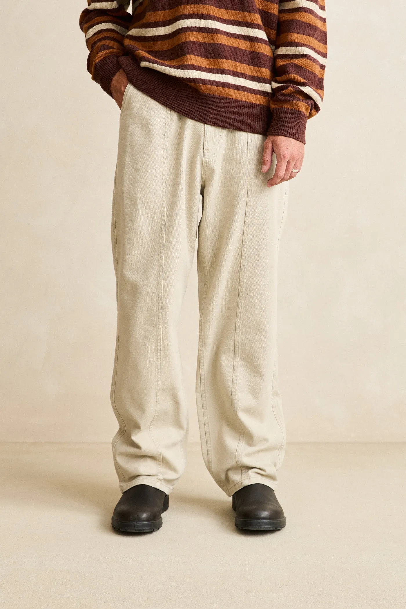 Haight Twill Pant Natural sold by Rhythm. product image thumbnail 2