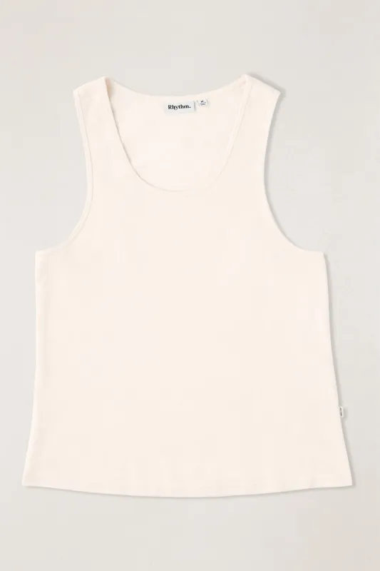 Textured Jersey Singlet Natural sold by Rhythm.