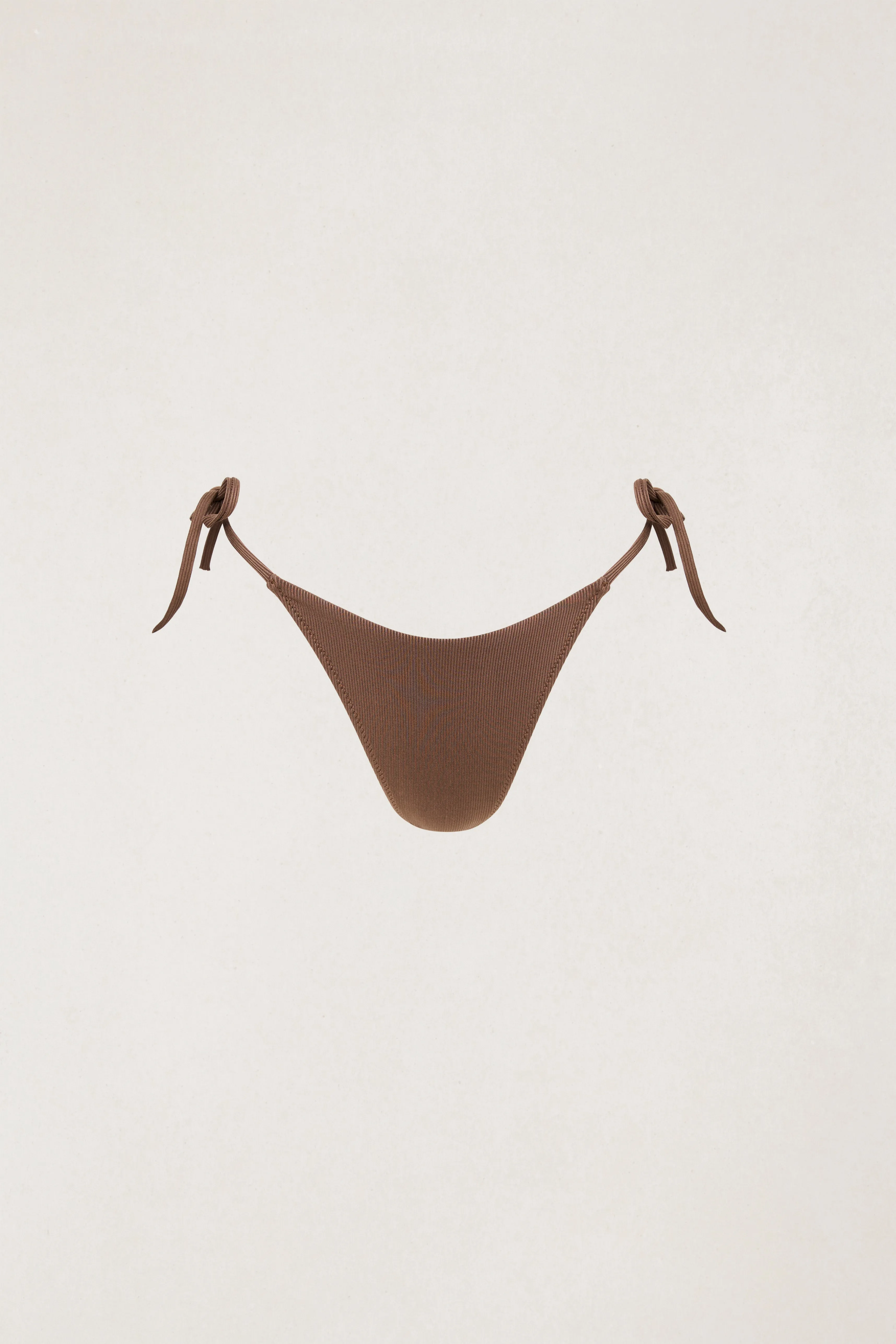 Bonsai Rib Tie Side Hi Cut Pant Chocolate sold by Rhythm. product image thumbnail 5