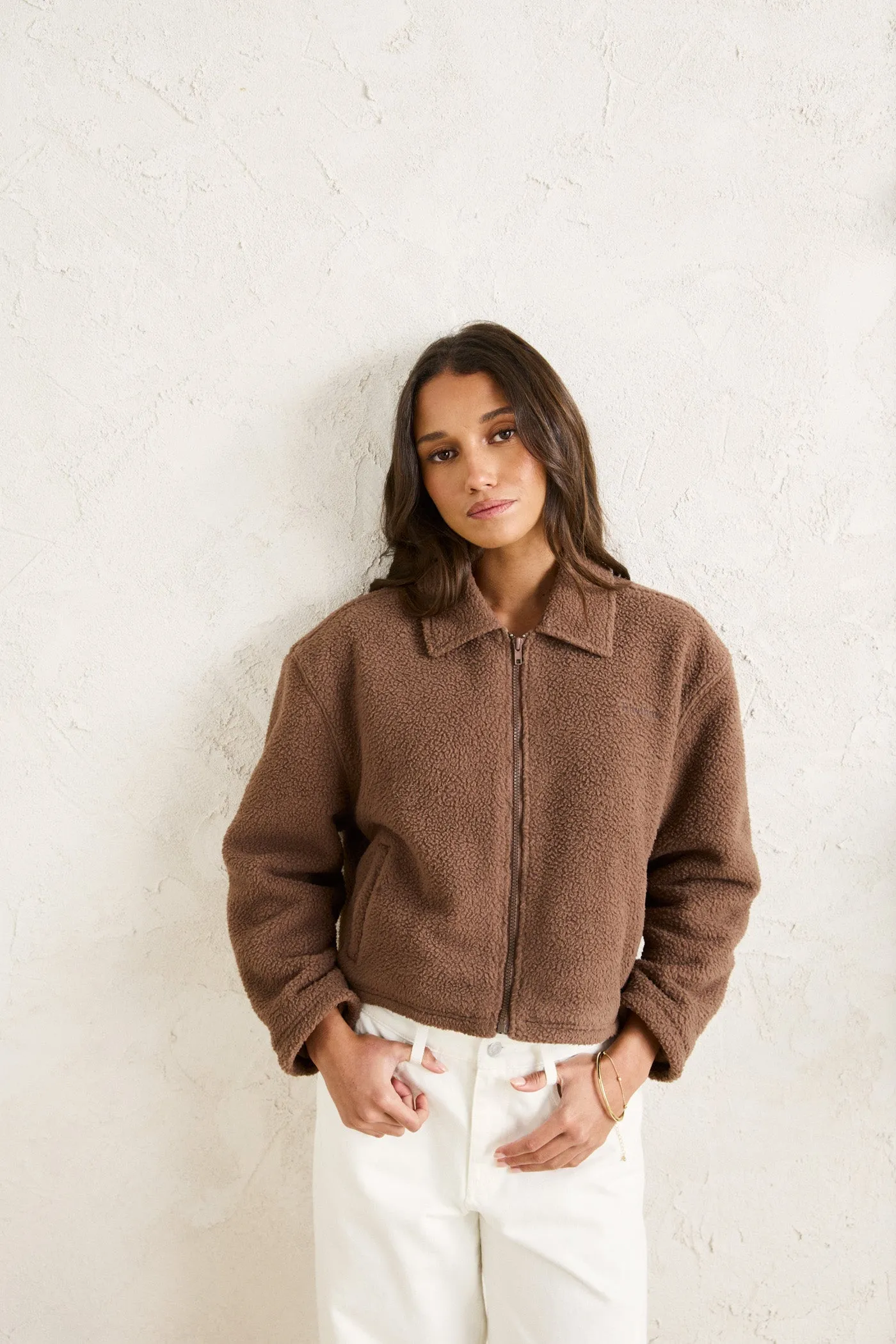 Sherpa Jacket Brown sold by Rhythm. product image thumbnail 5
