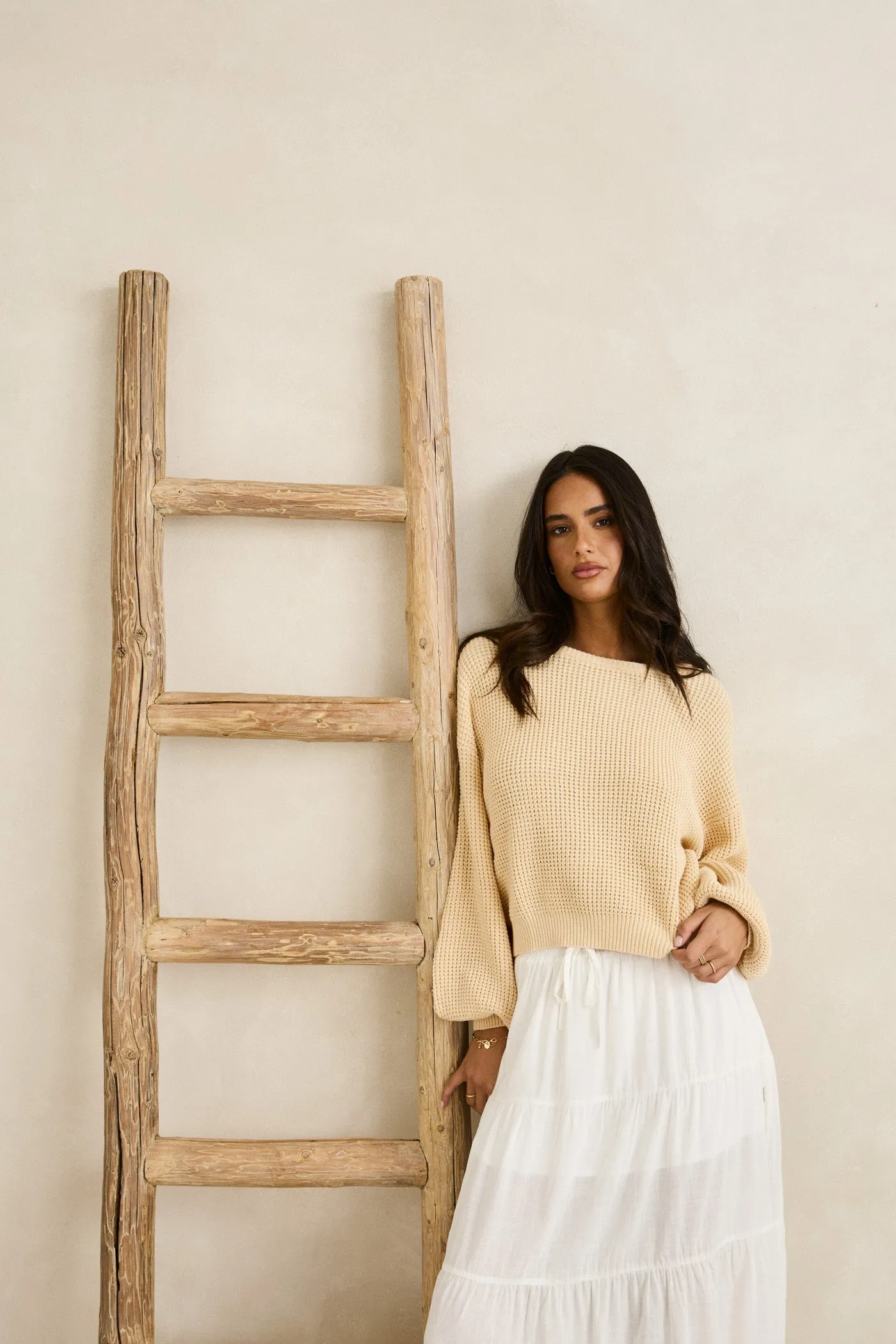 Classic Knit Jumper Butter sold by Rhythm. product image thumbnail 2