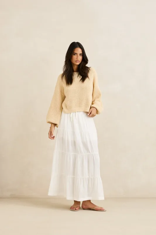 Classic Knit Jumper Butter made by Rhythm.