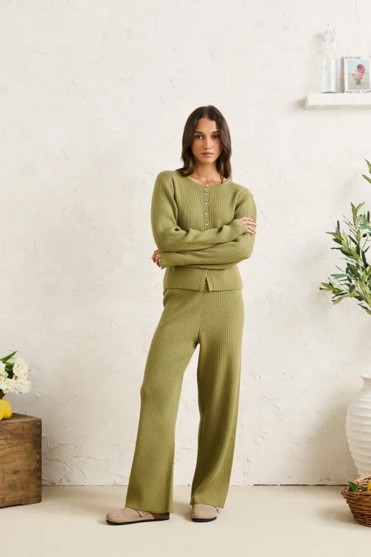 Everday Knit Cardigan Sage sold by Rhythm.