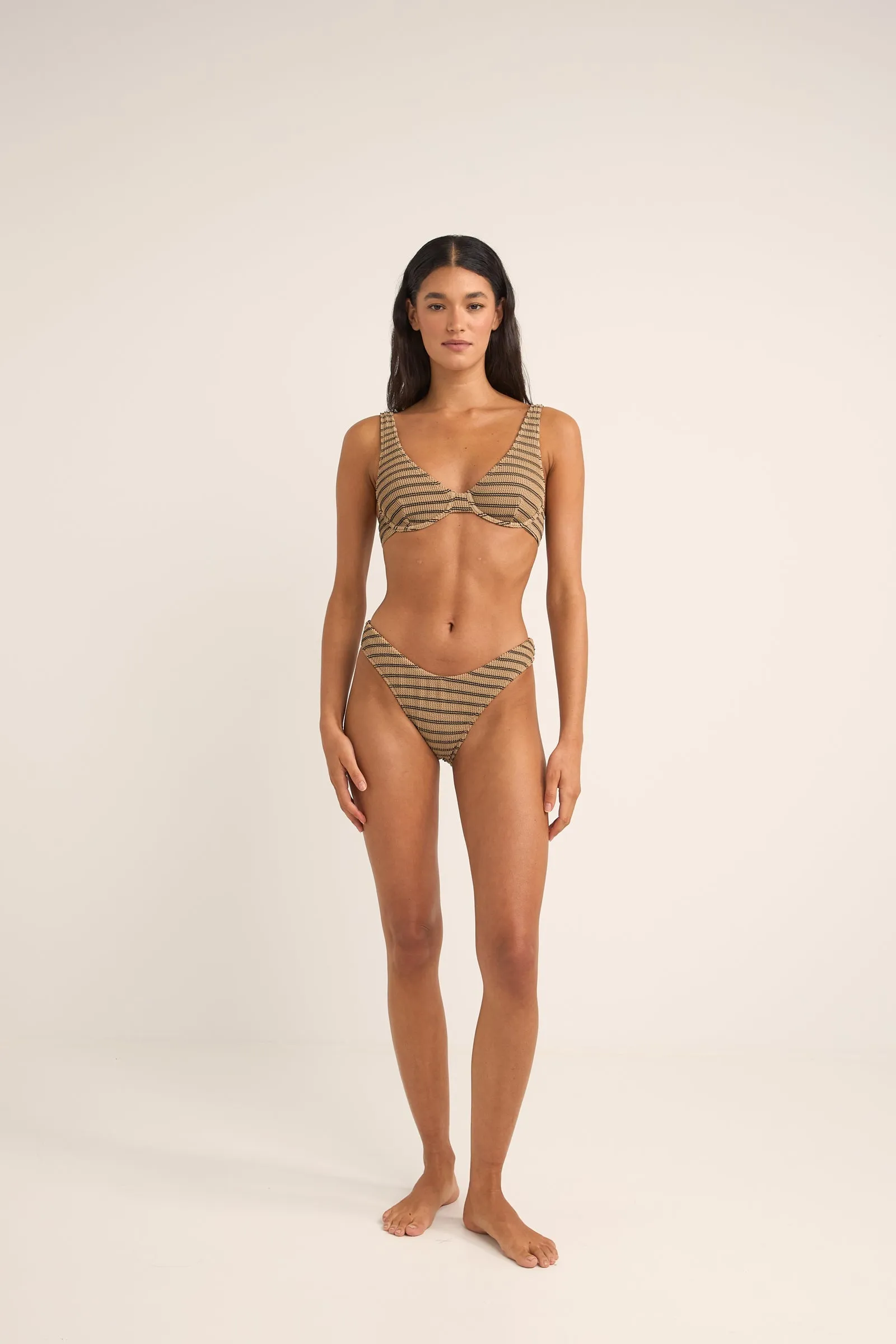 Sol Stripe Hi Cut Pant Black sold by Rhythm. product image thumbnail 5