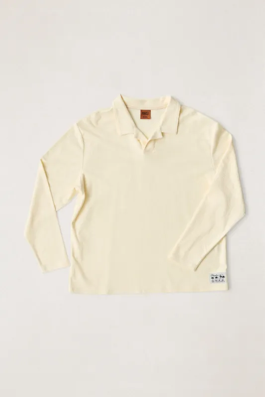 Kapu Ls Rugby Polo Ecru sold by Rhythm.