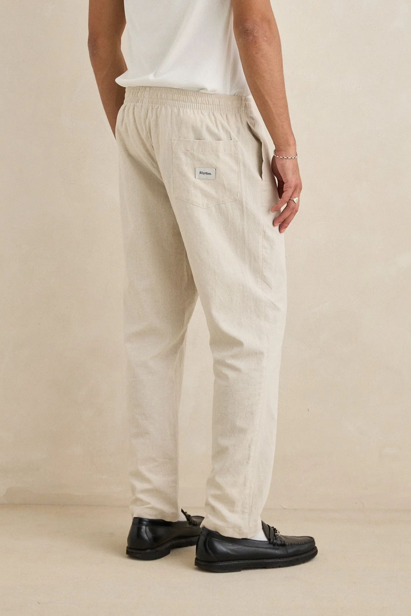 Linen Jam Pant Bone sold by Rhythm. product image thumbnail 4