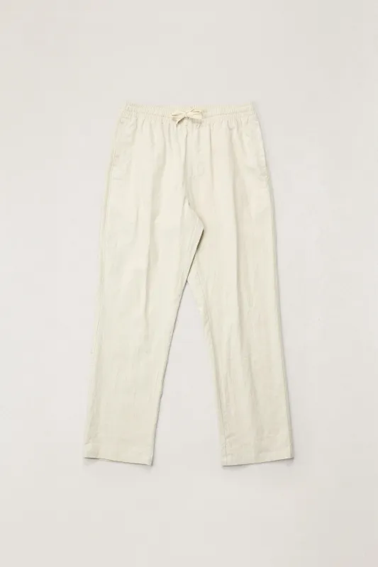 Linen Jam Pant Bone sold by Rhythm.