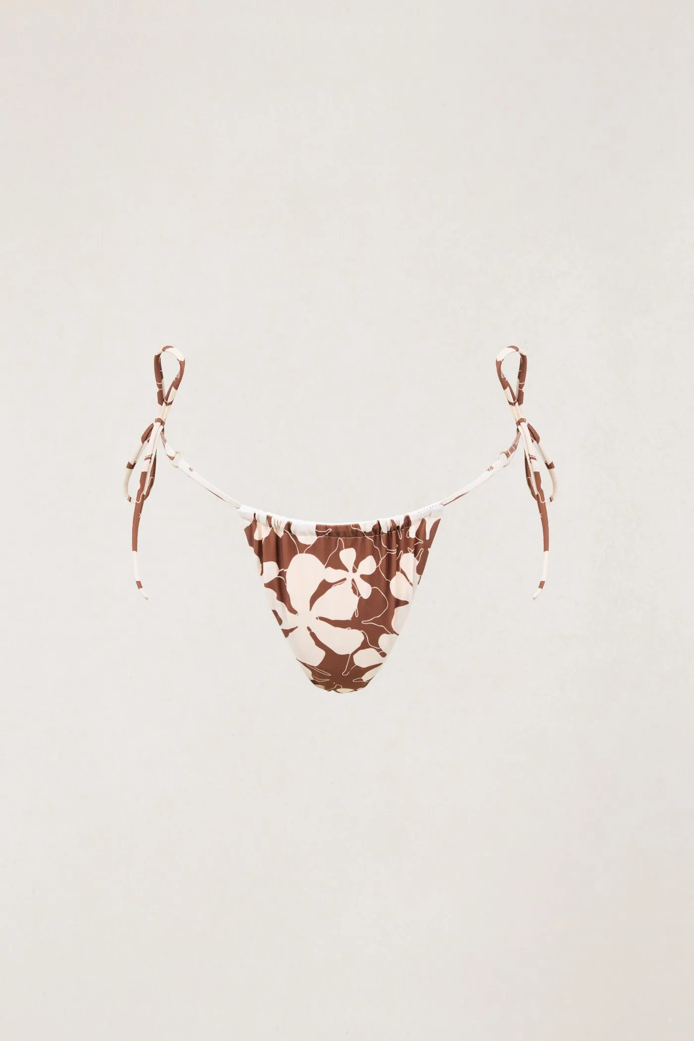 Melia Floral Gathered Tie Side Itsy Pant Chocolate sold by Rhythm. product image thumbnail 5