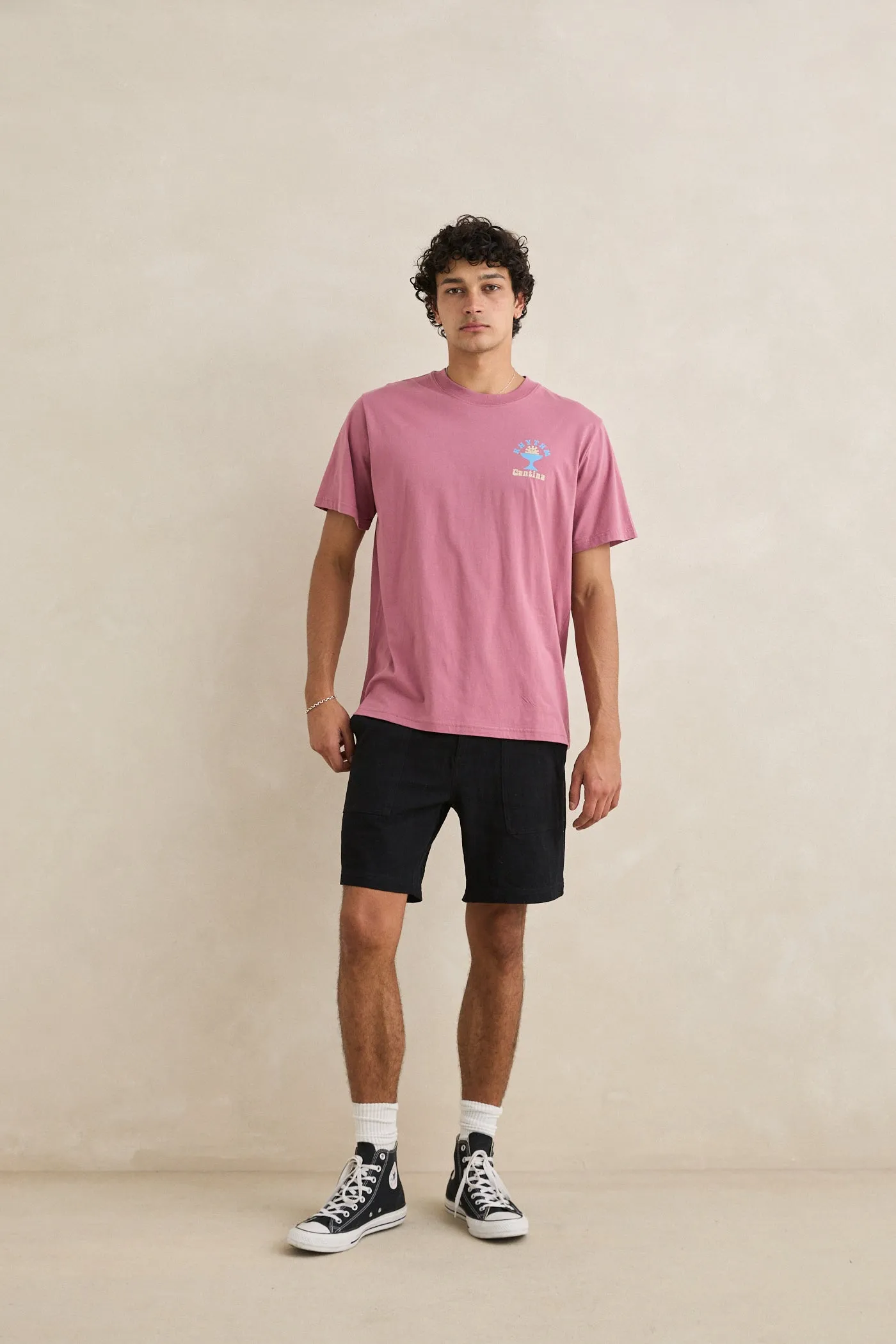 Worn Path Textured Linen Short Black sold by Rhythm. product image thumbnail 2