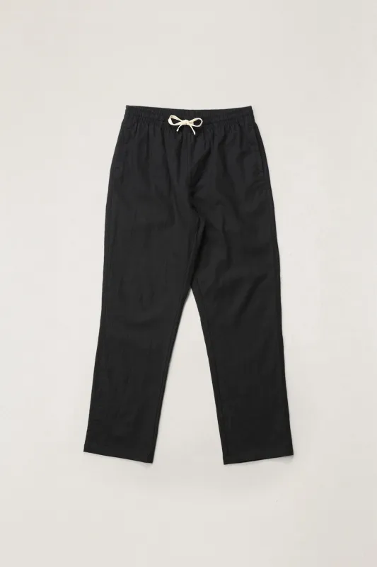 Linen Jam Pant Black sold by Rhythm.