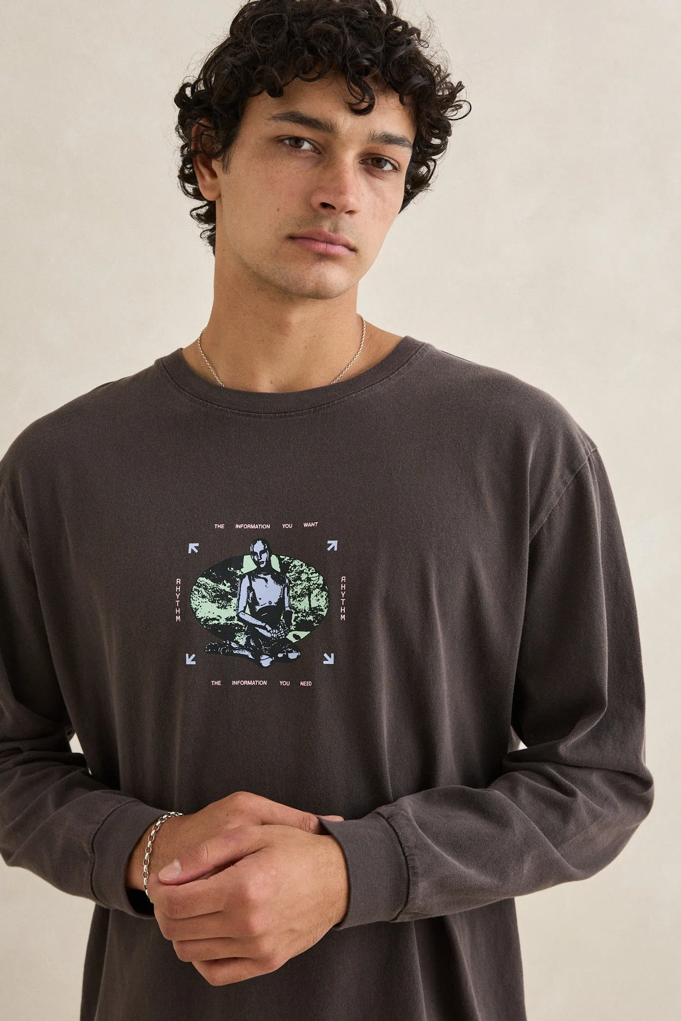 Nature Bot Vintage Ls T-Shirt Vintage Black sold by Rhythm. product image thumbnail 3