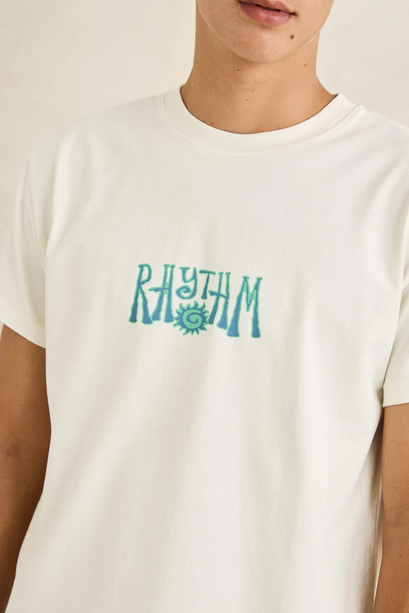 Fresh Stamp Band Ss T-Shirt Vintage White sold by Rhythm. product image thumbnail 5