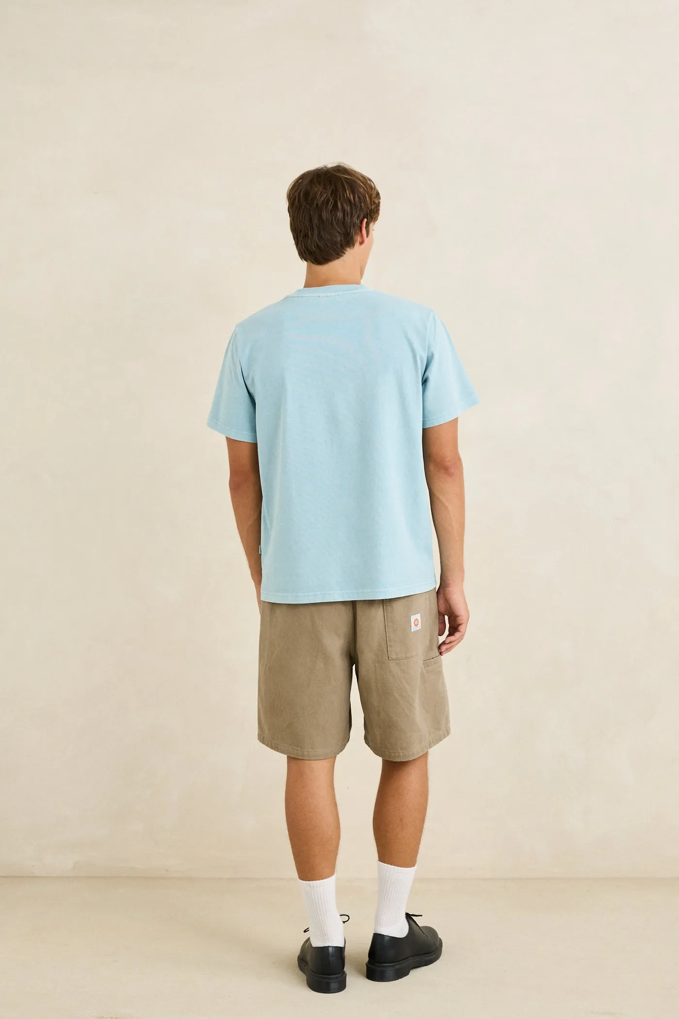 Fresh Stamp Vintage Ss T-Shirt Blue Fog sold by Rhythm. product image thumbnail 3