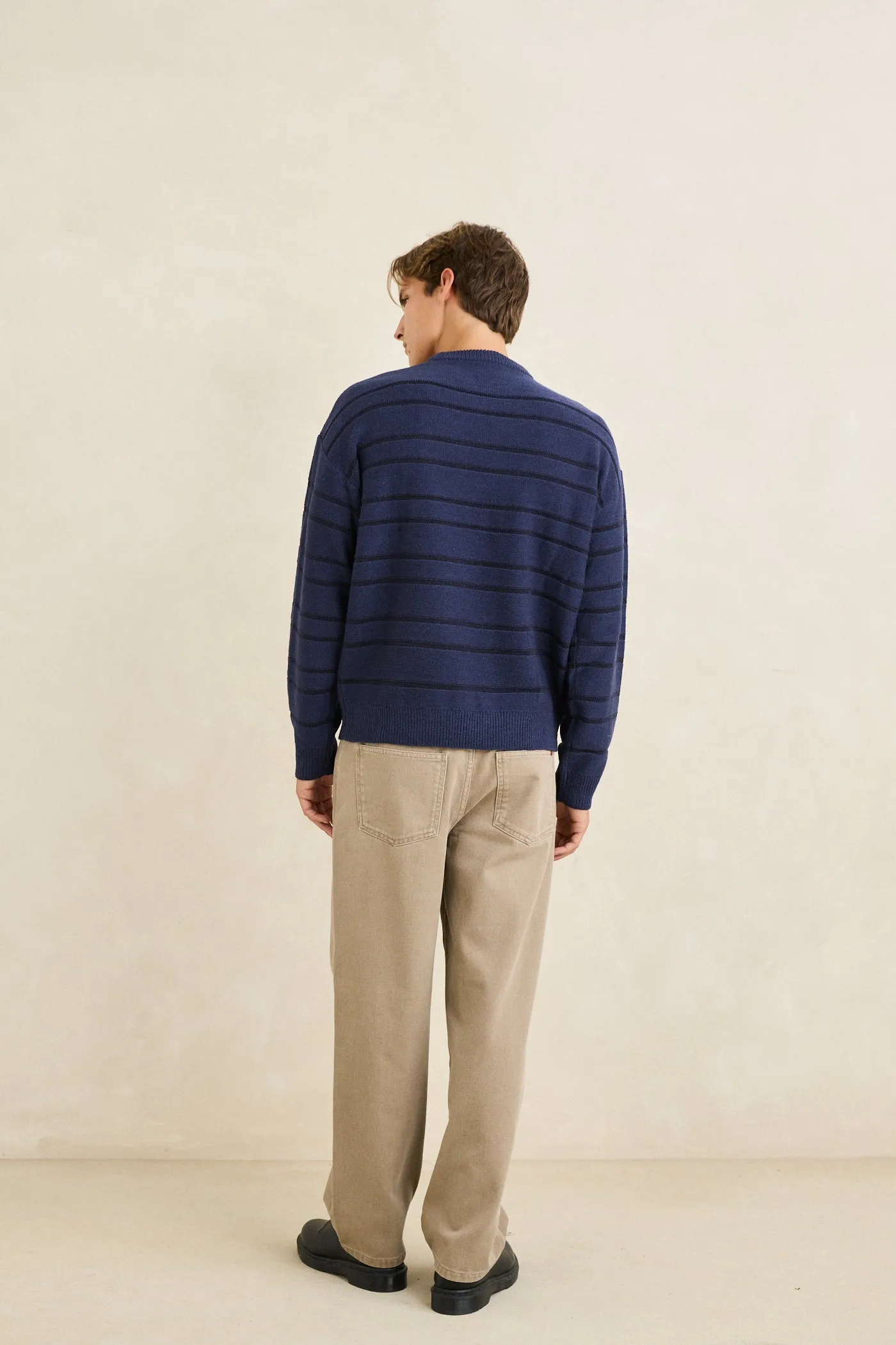 Jackson Stripe Knit Midnight sold by Rhythm. product image thumbnail 3