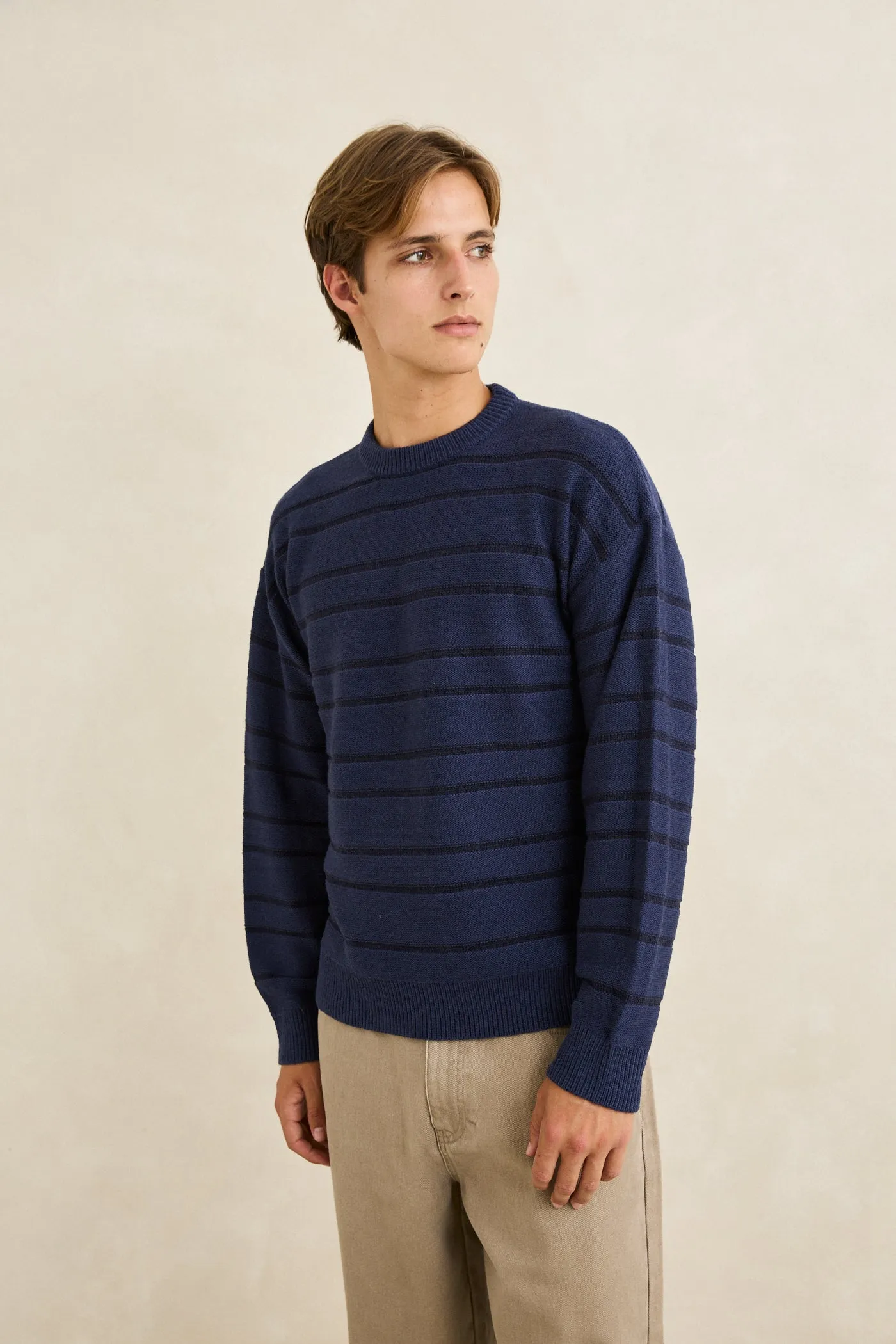 Jackson Stripe Knit Midnight sold by Rhythm. product image thumbnail 4