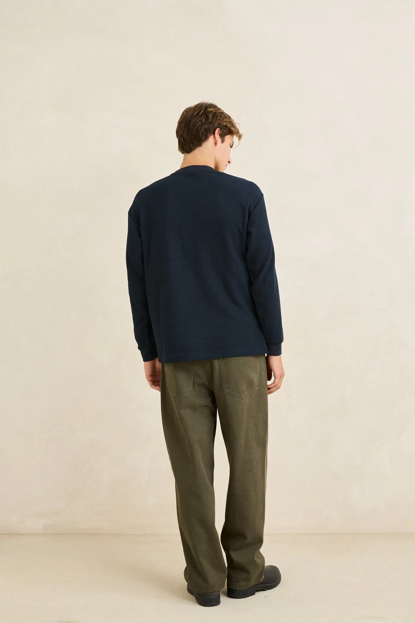 Vintage Pocket Ls Waffle Midnight sold by Rhythm. product image thumbnail 3