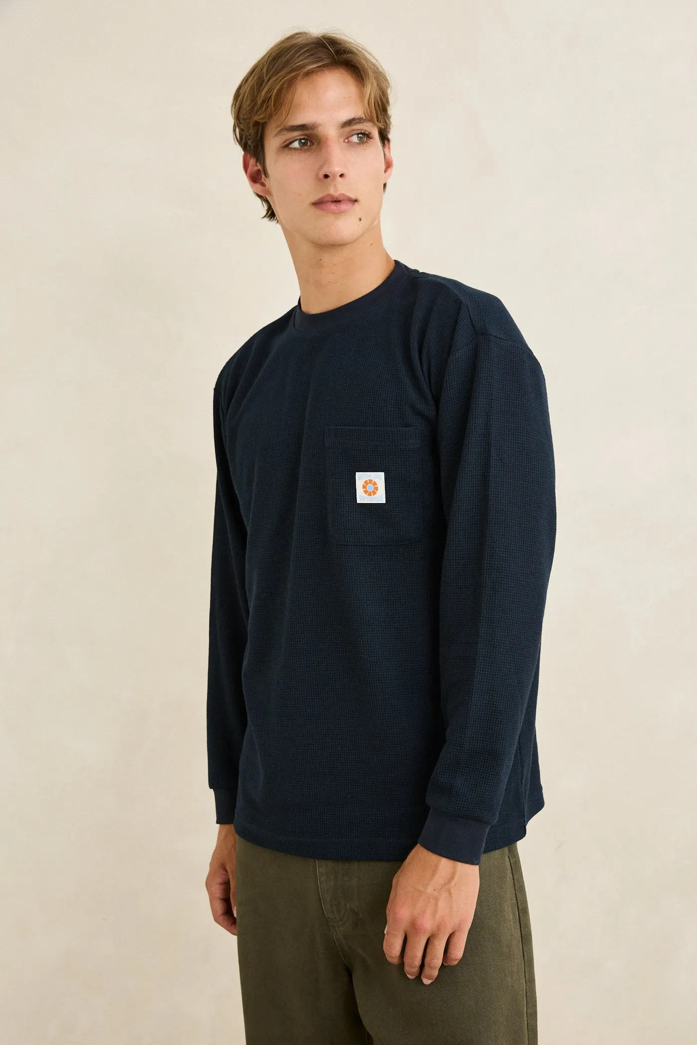 Vintage Pocket Ls Waffle Midnight sold by Rhythm. product image thumbnail 4