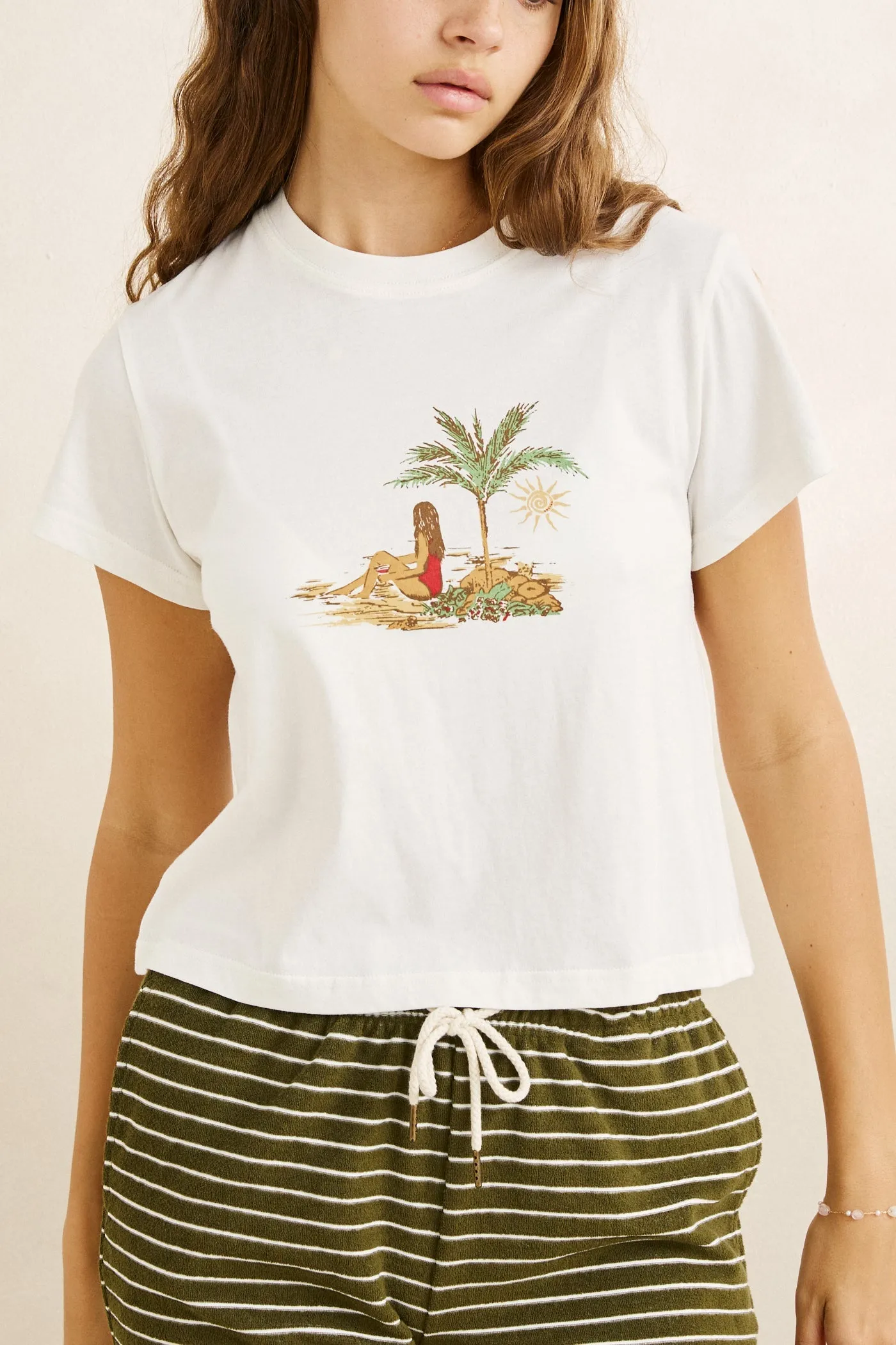 Palmer Island Tee Natural sold by Rhythm. product image thumbnail 2