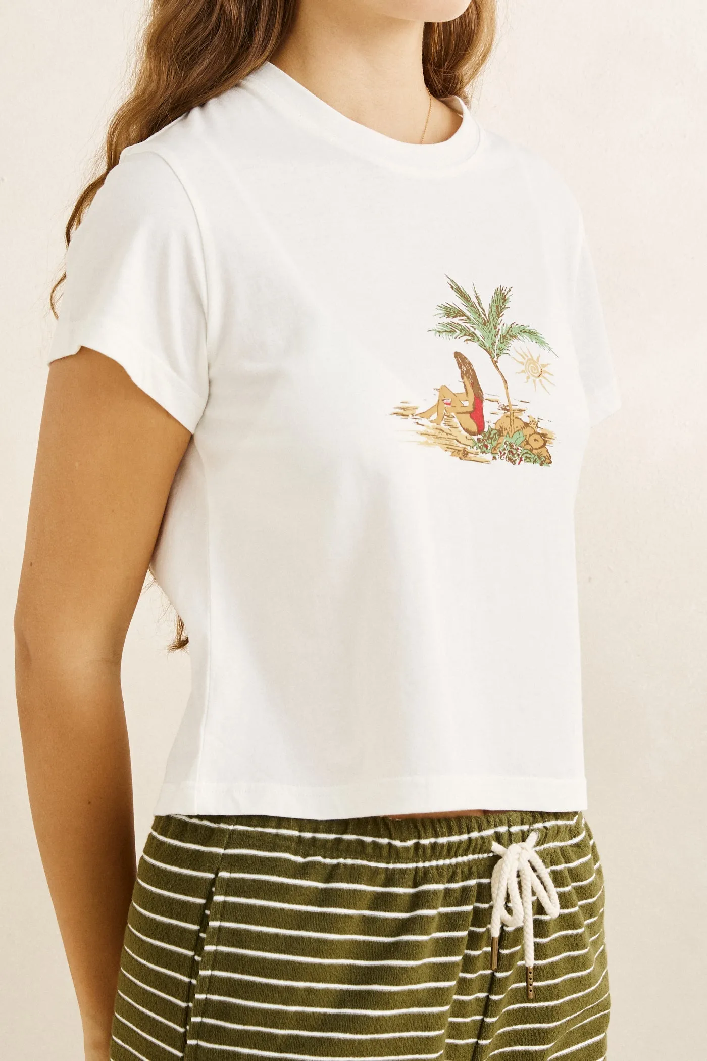 Palmer Island Tee Natural sold by Rhythm. product image thumbnail 3
