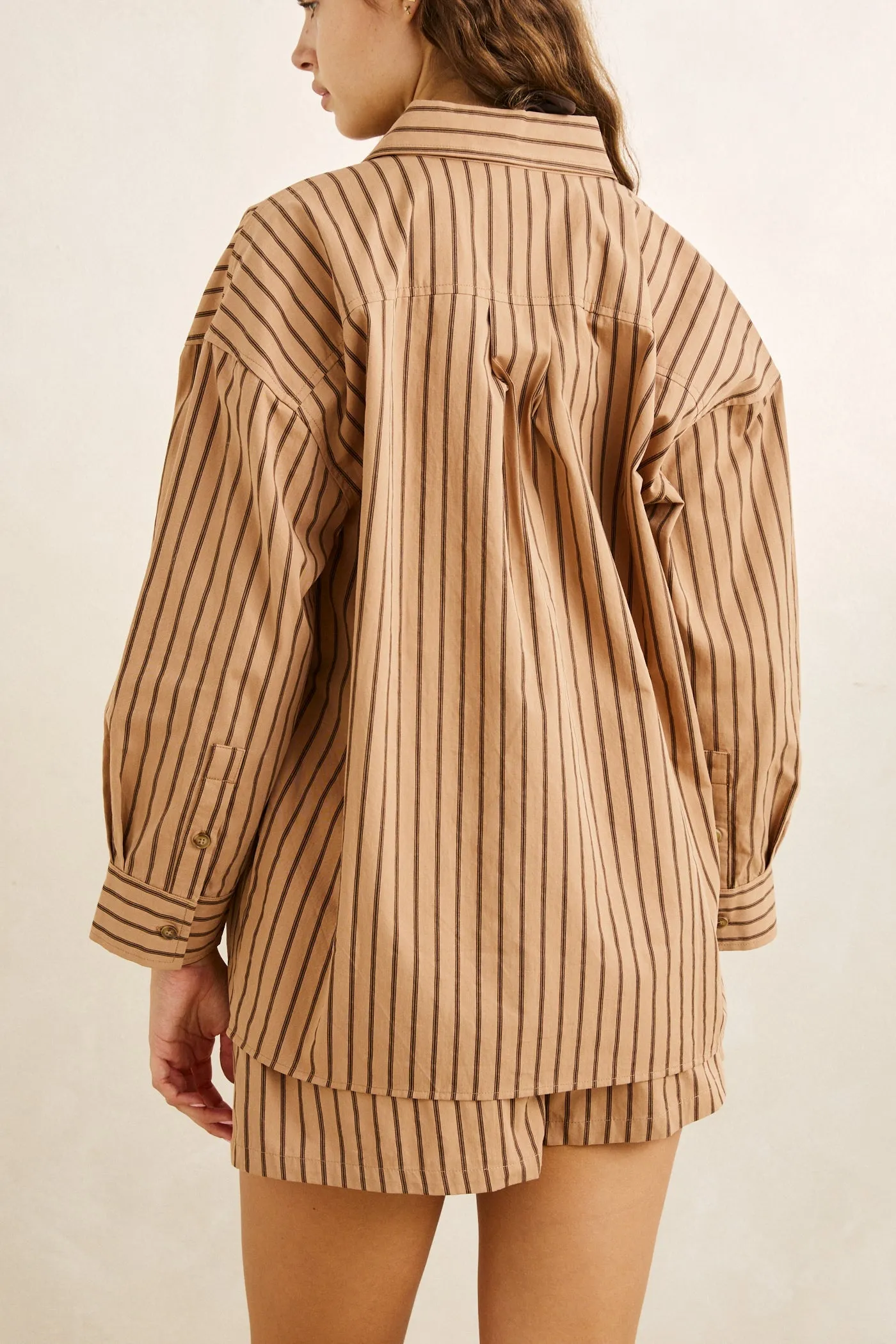 Dakota Stripe Beach Shirt Cafe sold by Rhythm. product image thumbnail 5