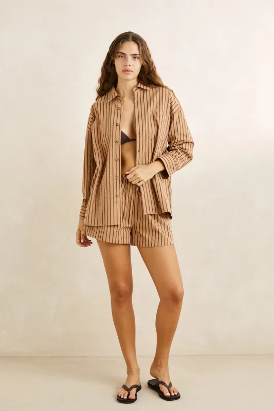 Dakota Stripe Beach Shirt Cafe made by Rhythm.