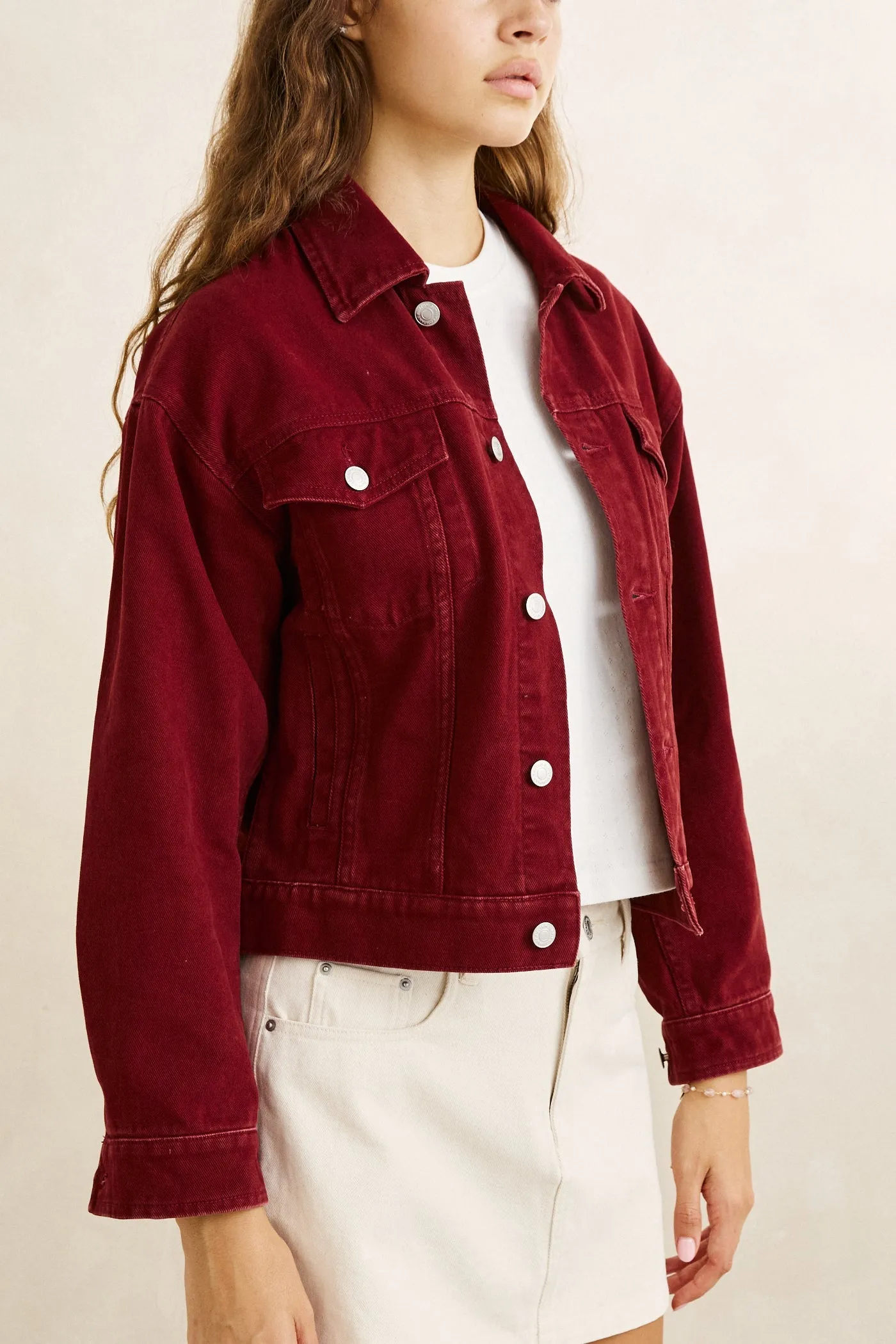 Charlie Trucker Jacket Wine sold by Rhythm. product image thumbnail 3