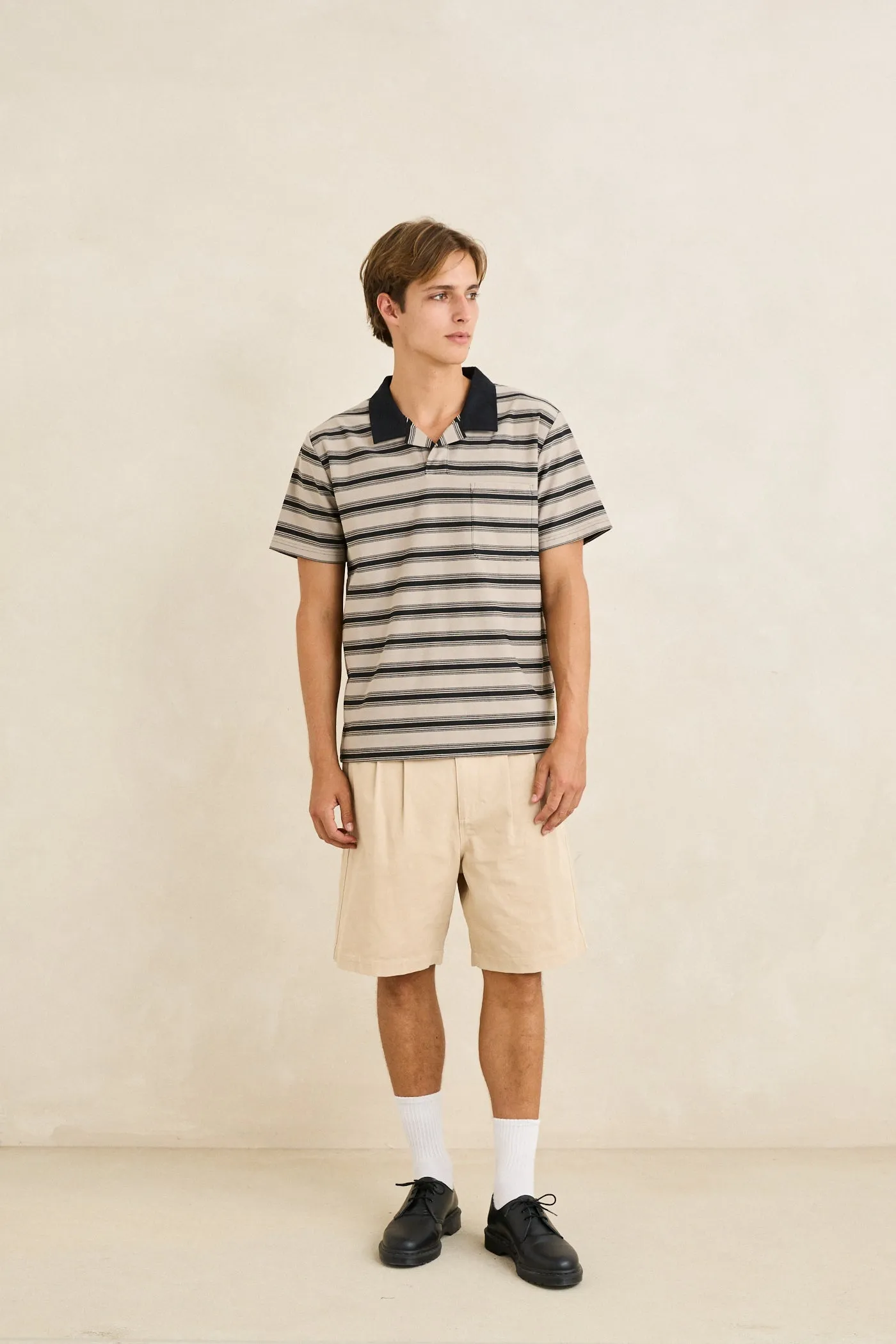 Double Pleat Twill Short Sand sold by Rhythm. product image thumbnail 2
