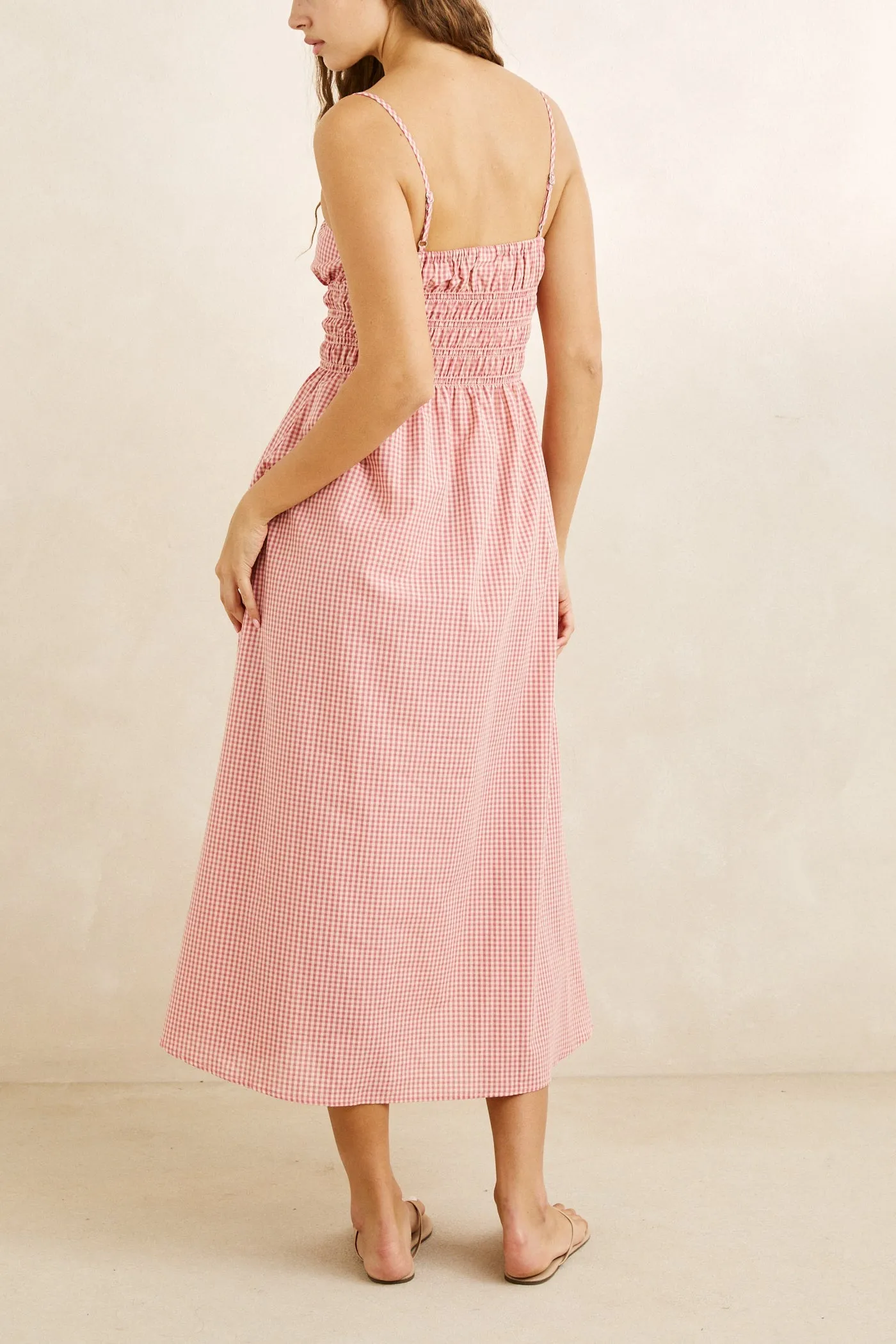 Lola Check Midi Dress Plum sold by Rhythm. product image thumbnail 3