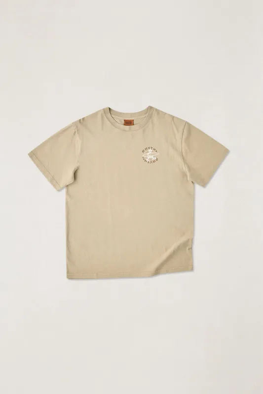 Jaunt Vintage Ss T-Shirt Macadamia made by Rhythm.