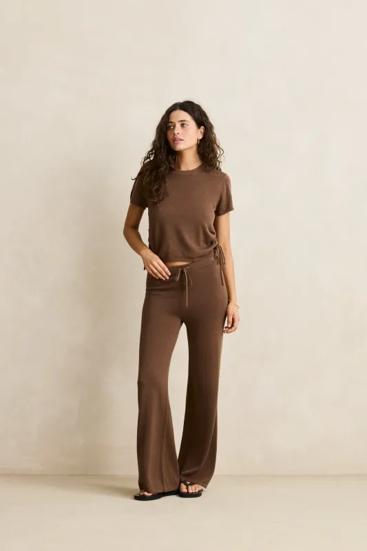 Vali Knit Top Chocolate sold by Rhythm.