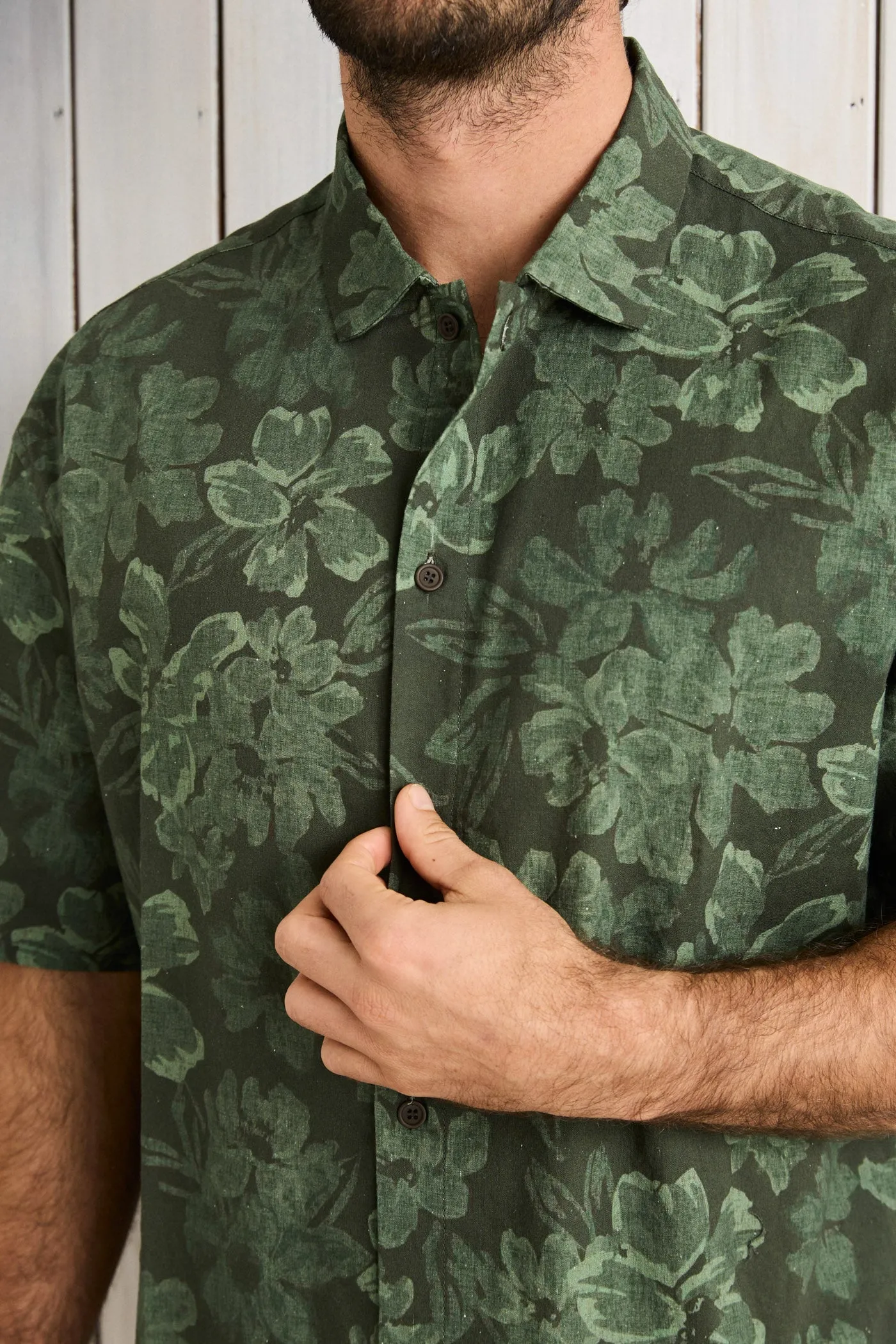 Traverse Ss Shirt Canopy Green sold by Rhythm. product image thumbnail 3