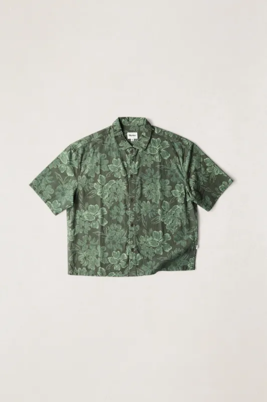 Traverse Ss Shirt Canopy Green made by Rhythm.