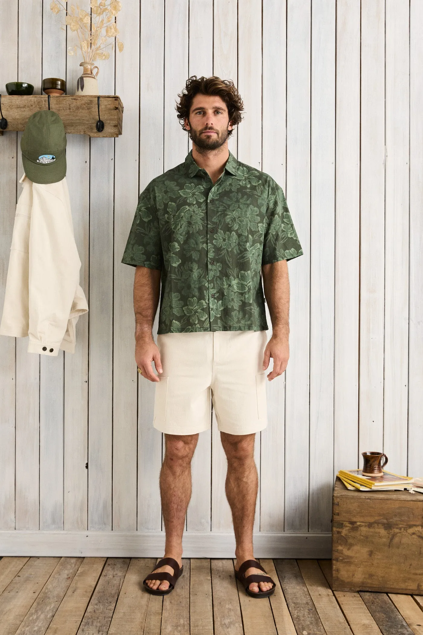 Traverse Ss Shirt Canopy Green sold by Rhythm. product image thumbnail 5