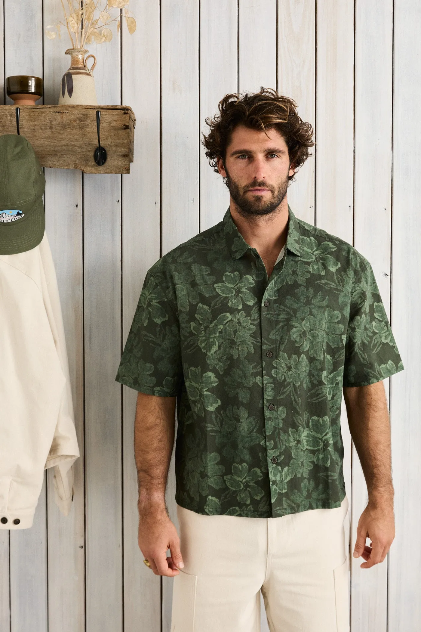 Traverse Ss Shirt Canopy Green sold by Rhythm. product image thumbnail 2