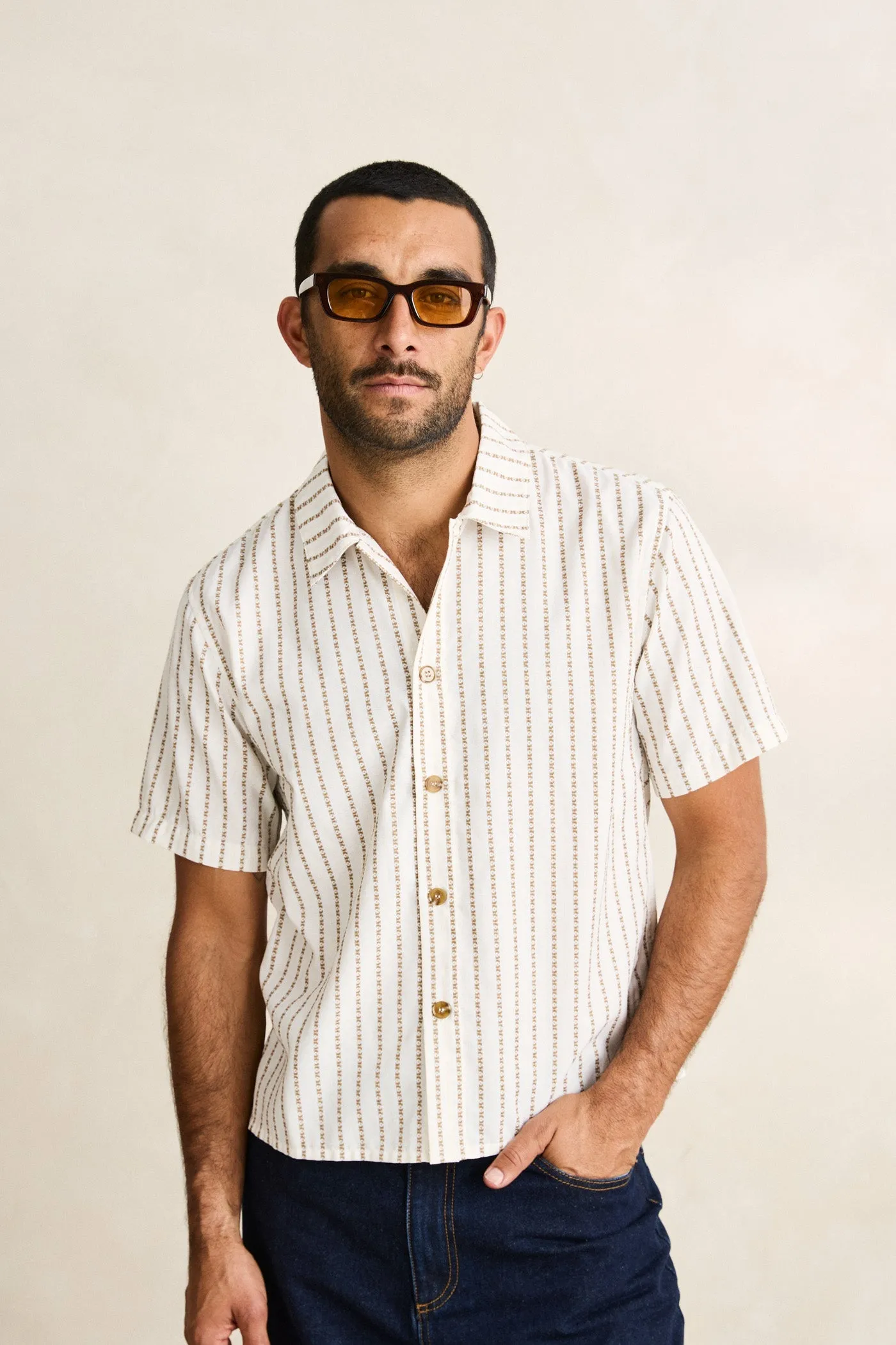 Vacation Stripe Crop Ss Shirt Multi sold by Rhythm. product image thumbnail 2