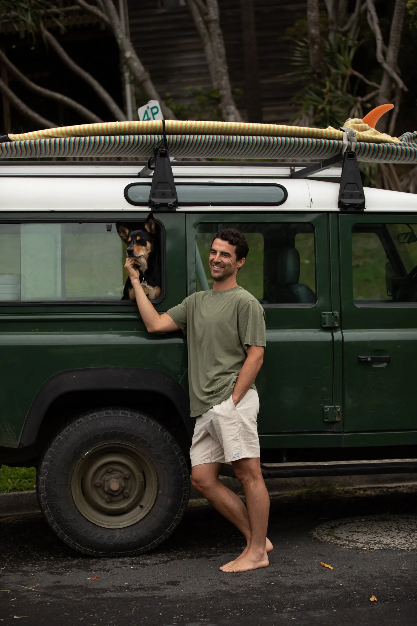 Classic Vintage Tee Olive sold by Rhythm. product image thumbnail 3