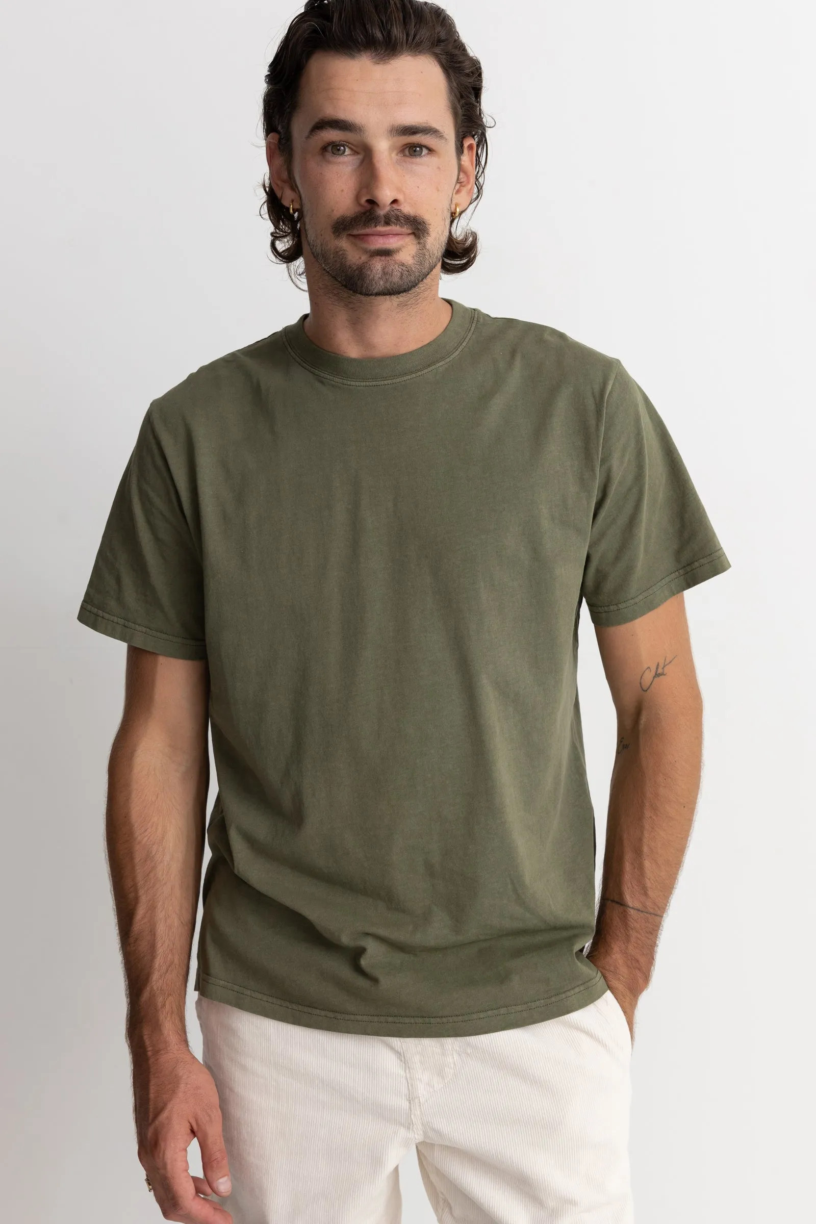 Classic Vintage Tee Olive sold by Rhythm. product image thumbnail 2