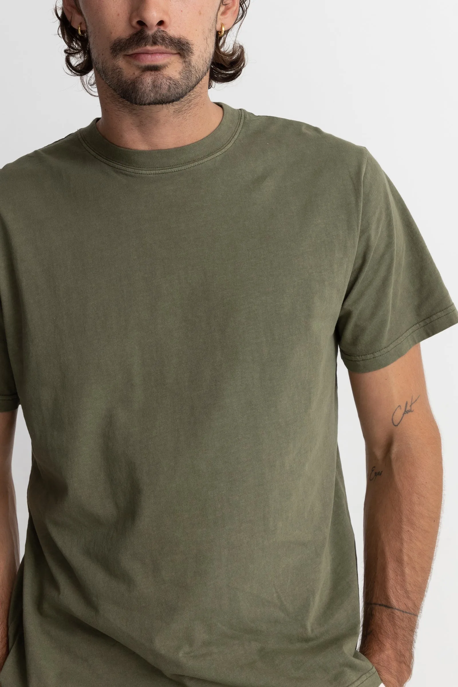 Classic Vintage Tee Olive sold by Rhythm. product image thumbnail 4