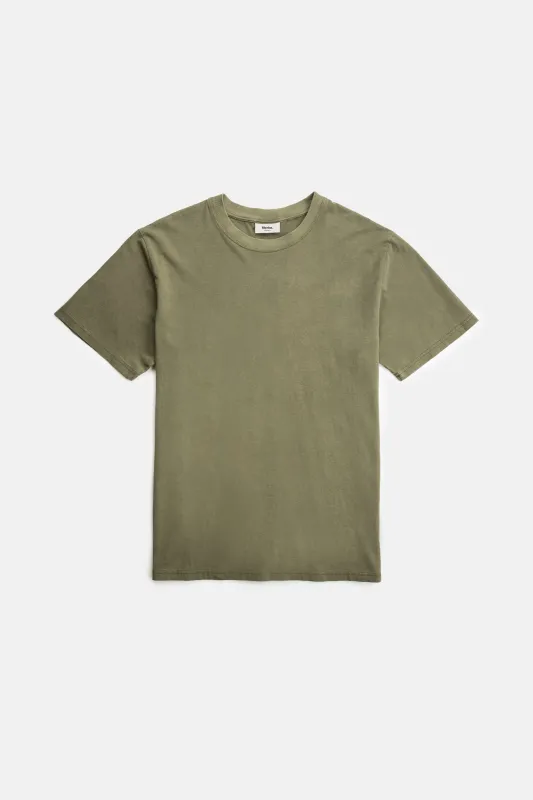 Classic Vintage Tee Olive made by Rhythm.