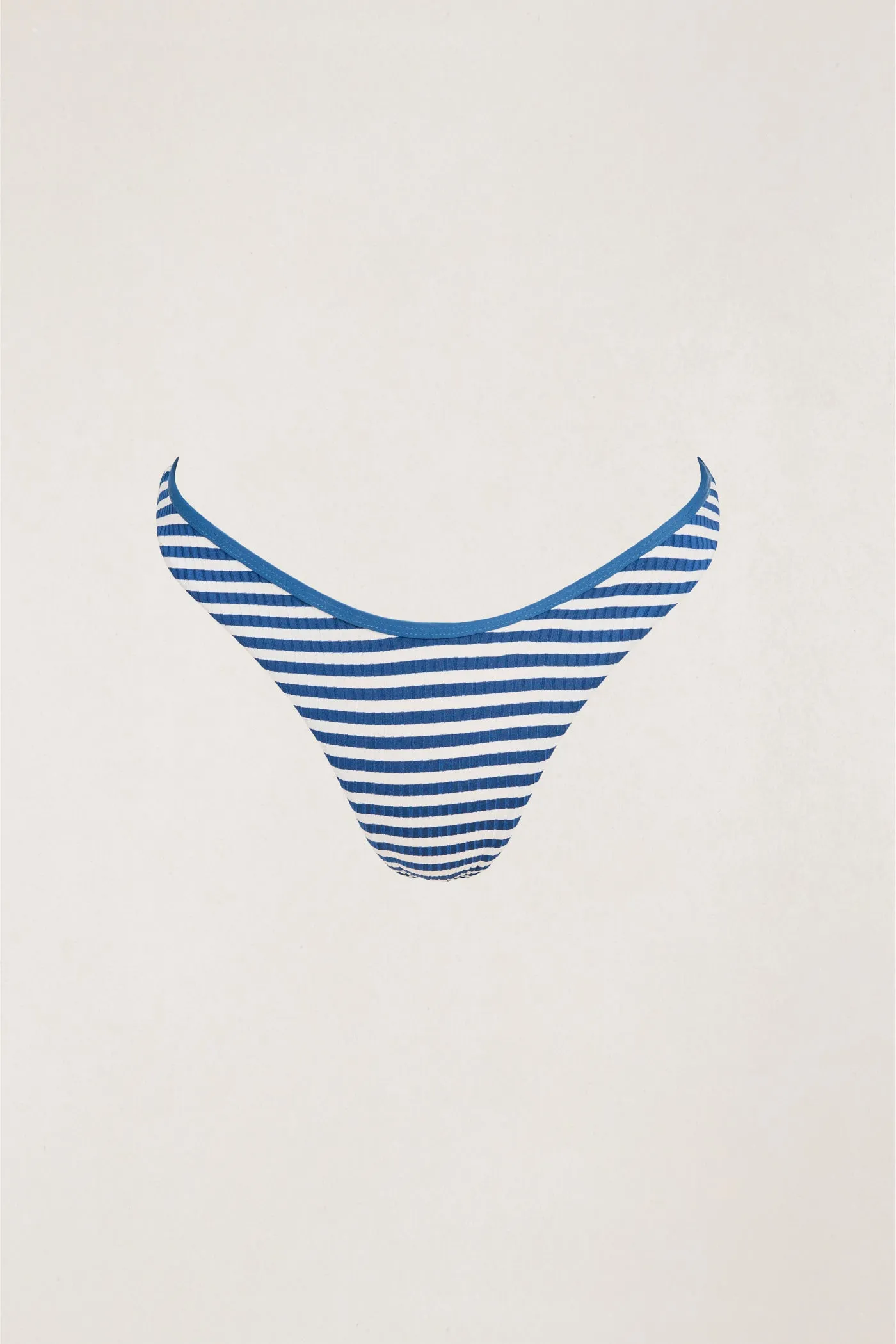 Harbor Stripe Rib Hi Cut Pant Navy sold by Rhythm. product image thumbnail 2